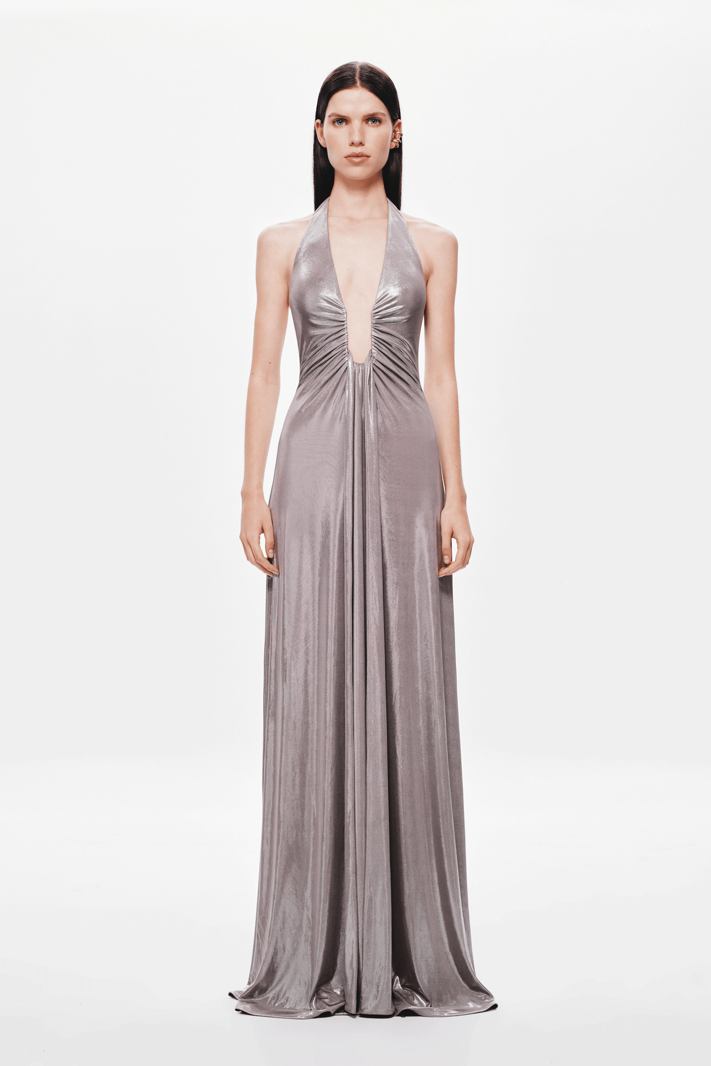 THE JENNIFER FOIL JERSEY DRESS