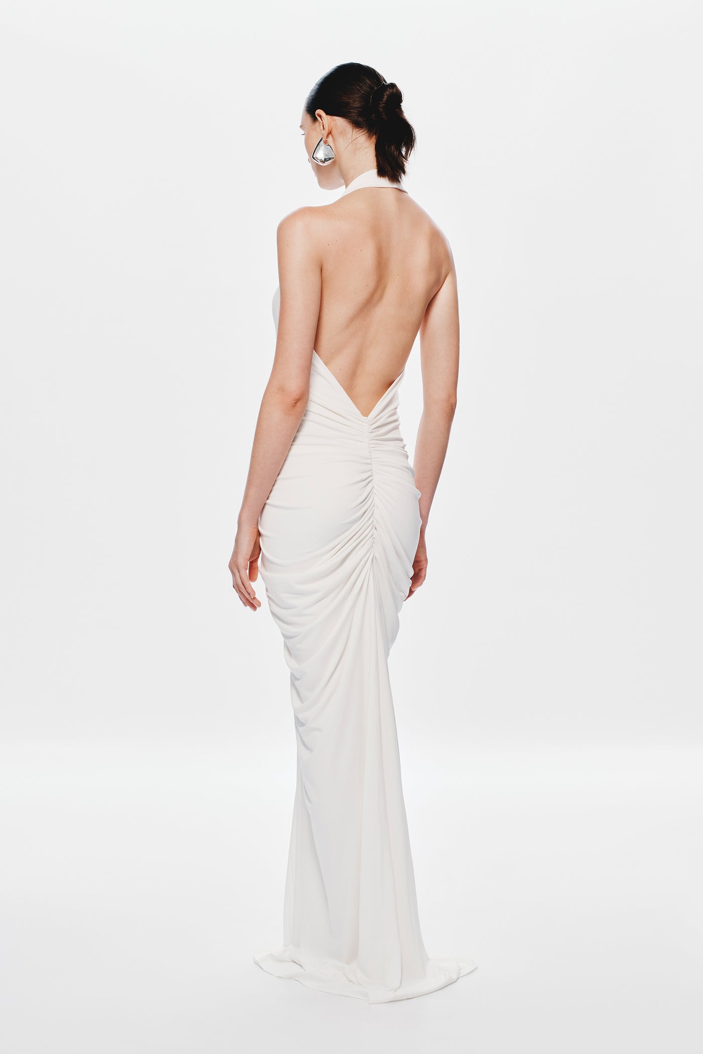 THE VENUS GATHERED CUPRO DRESS
