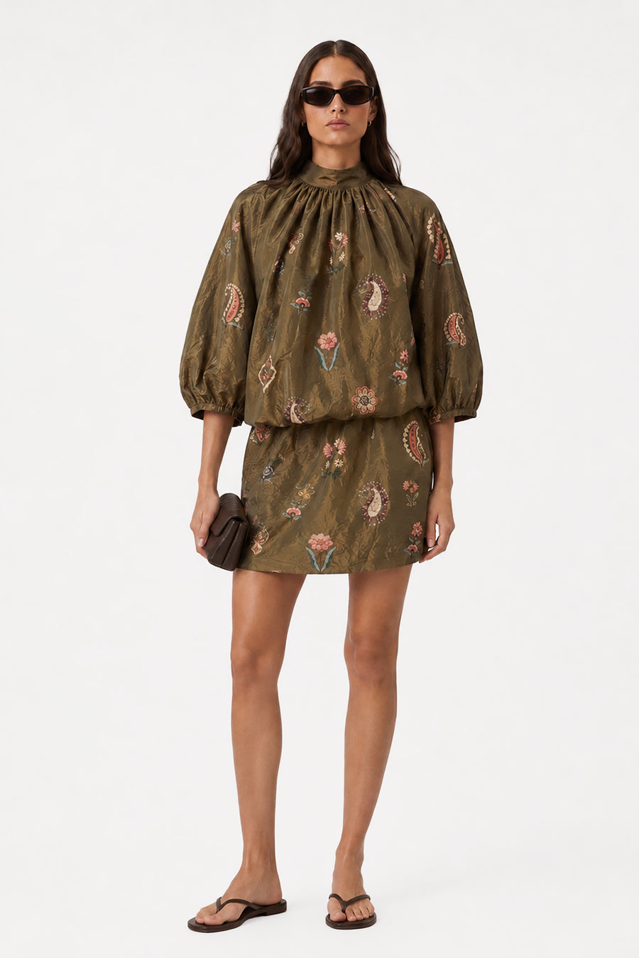 SORELLA TAFFETA MINI DRESS