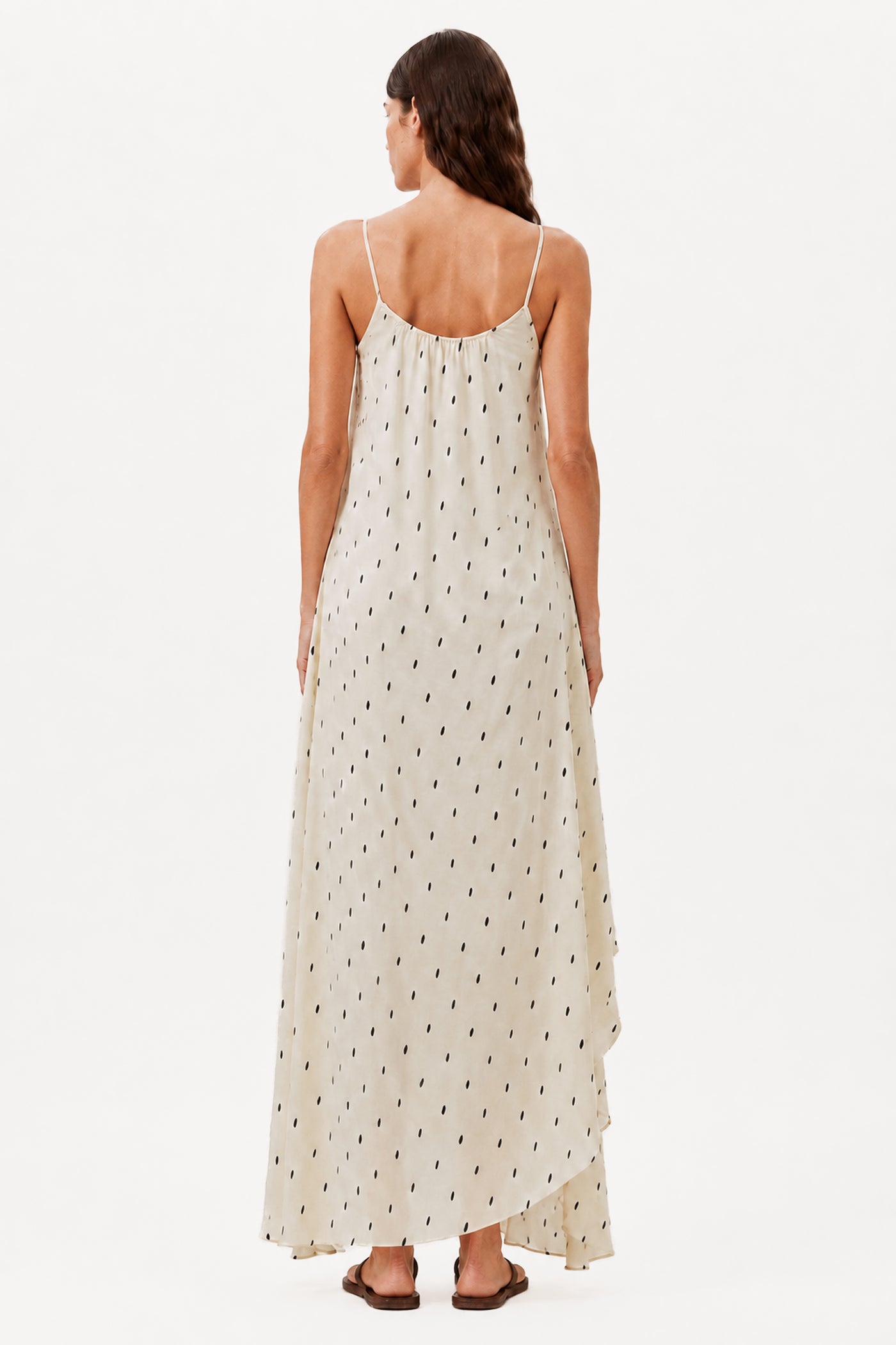MARISOL ROSETTE DRAPE MAXI DRESS