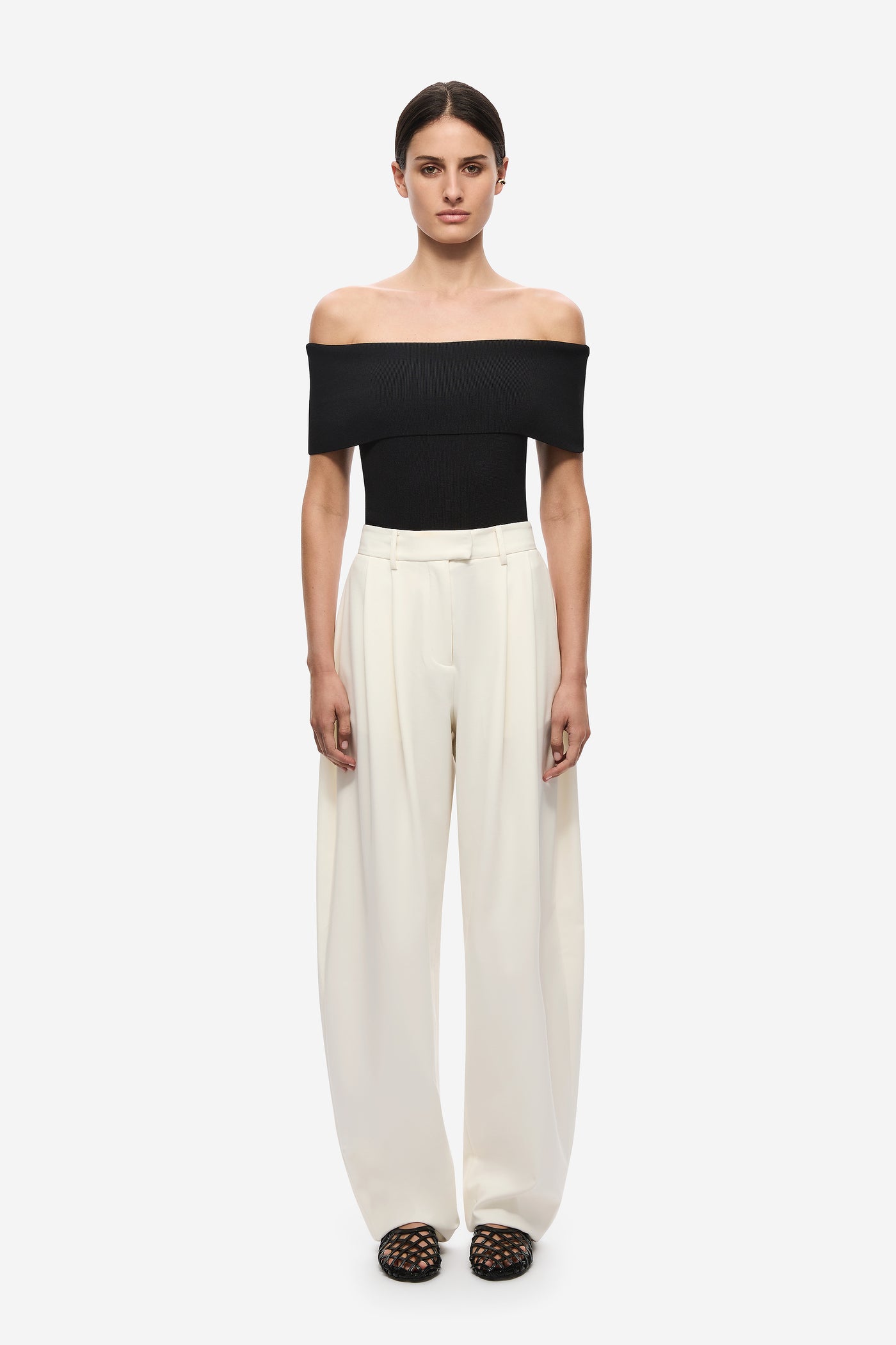 THE LINEAR COMPACT KNIT BODYSUIT