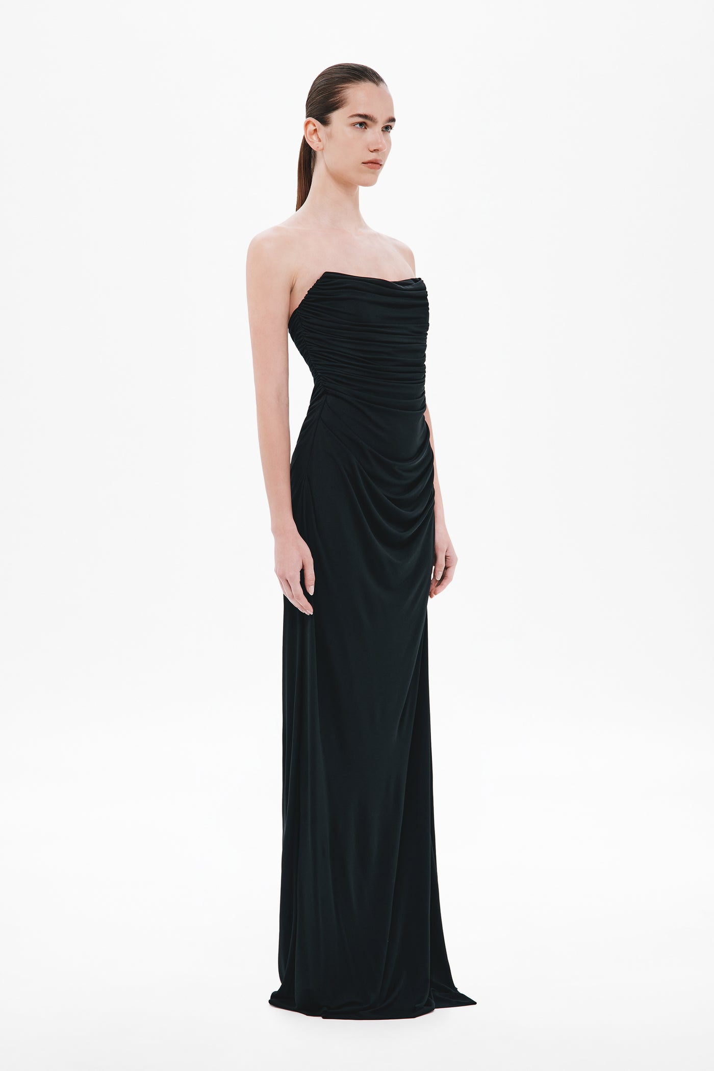 THE DRY JERSEY DRAPED DRESS