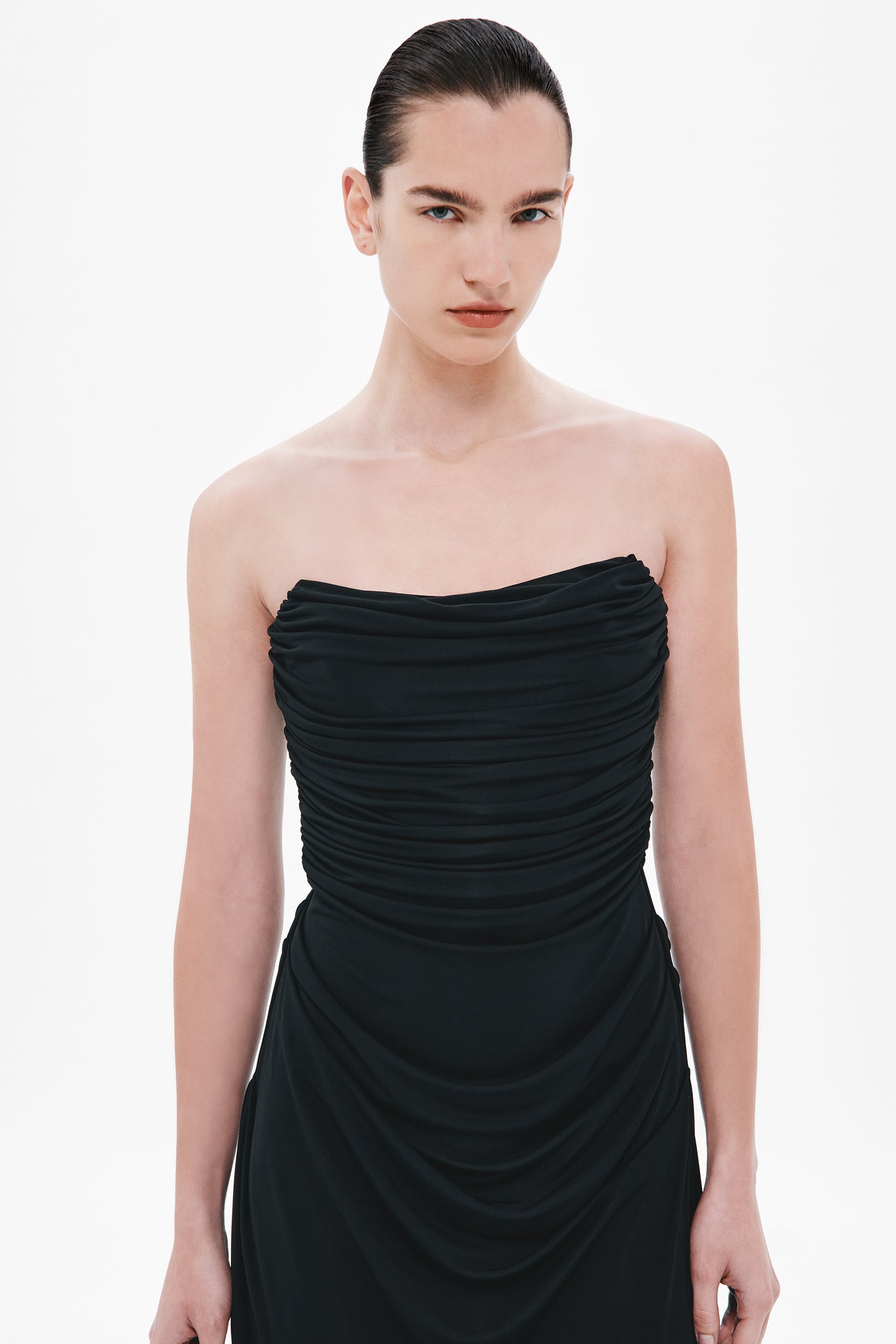 THE DRY JERSEY DRAPED DRESS