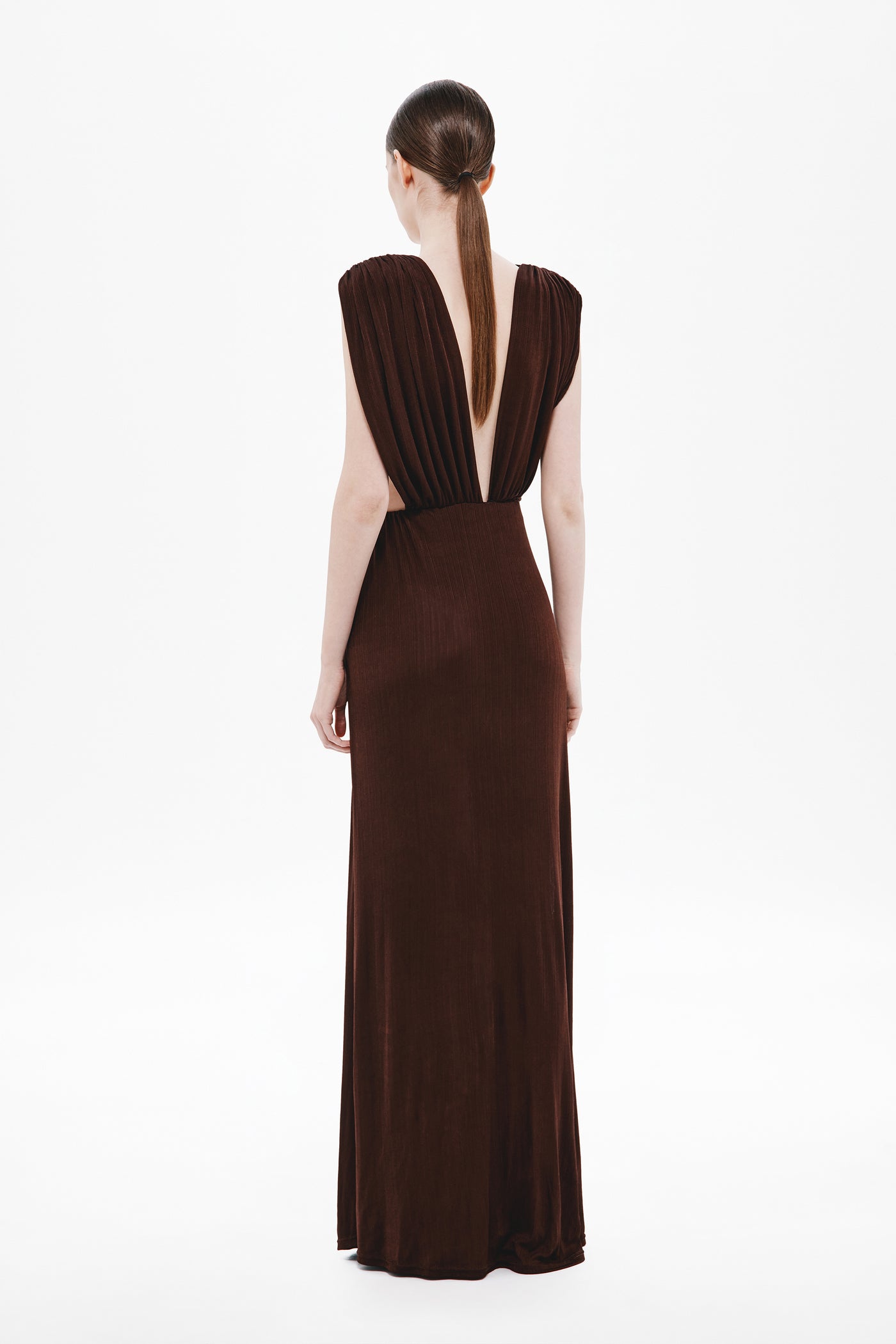 THE NAOMI DRAPED RIB DRESS