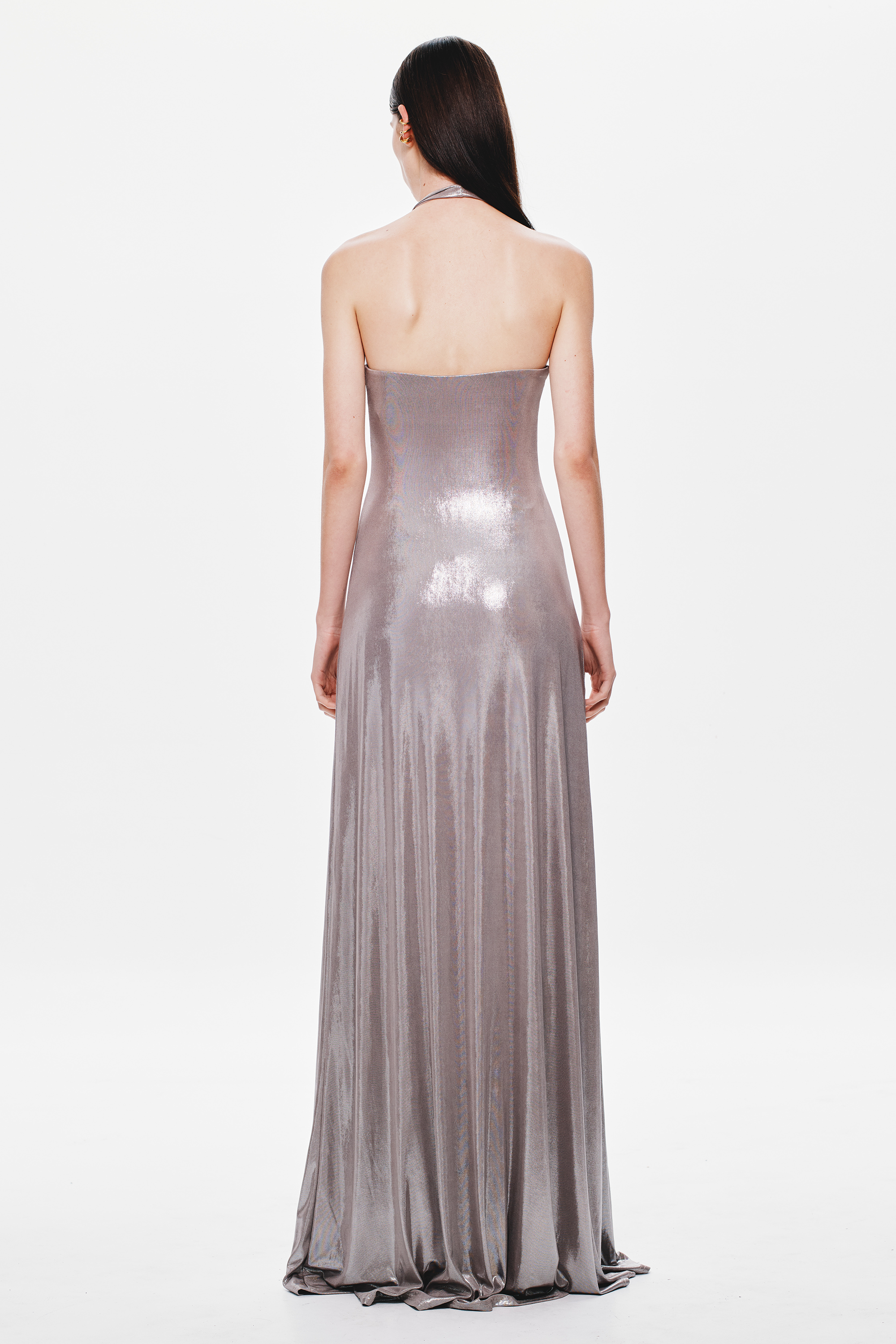 THE JENNIFER FOIL JERSEY DRESS