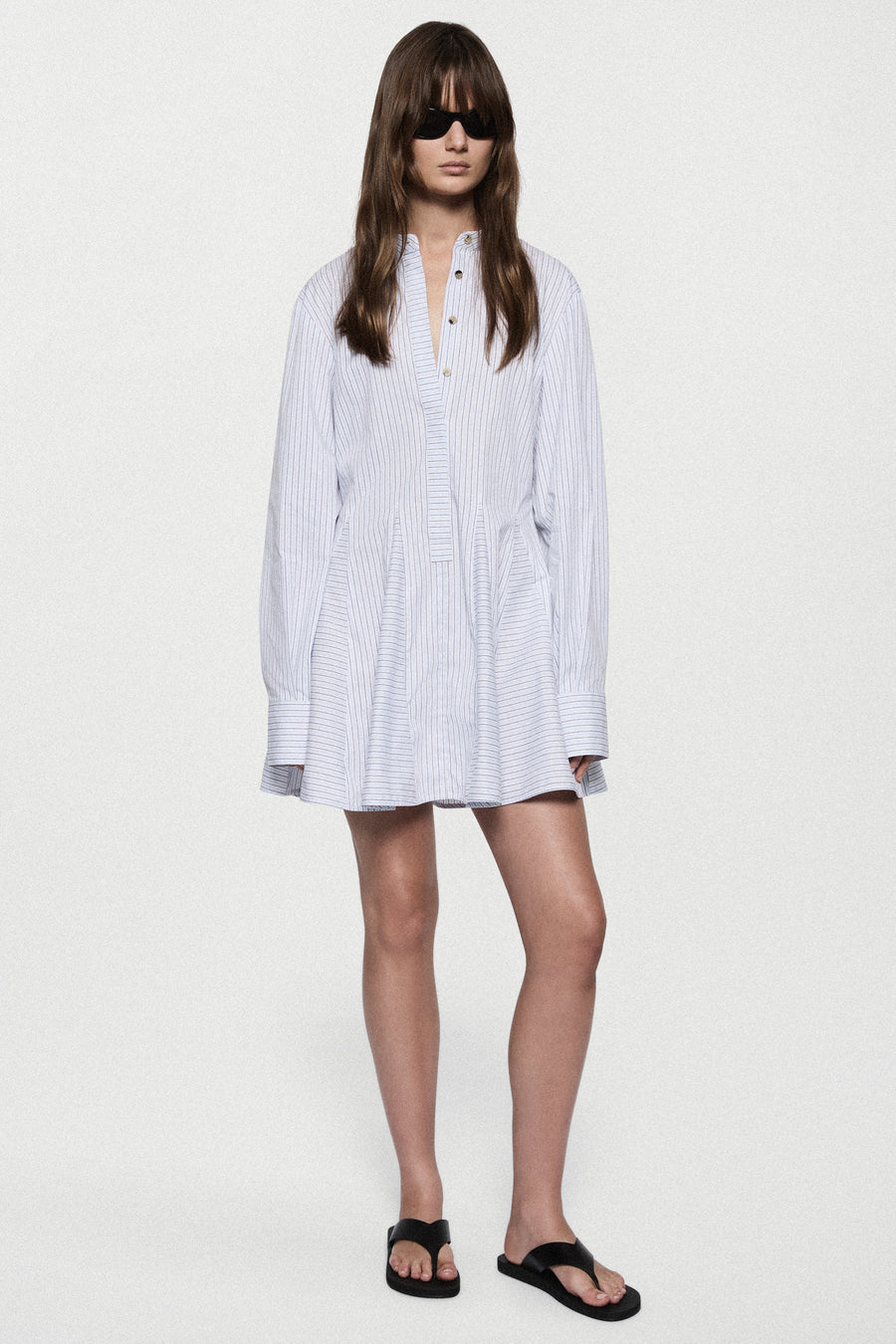 COTTON STRIPE MINI DRESS