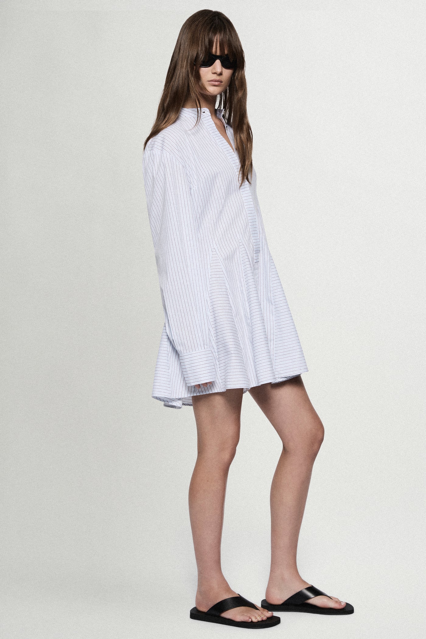 COTTON STRIPE MINI DRESS