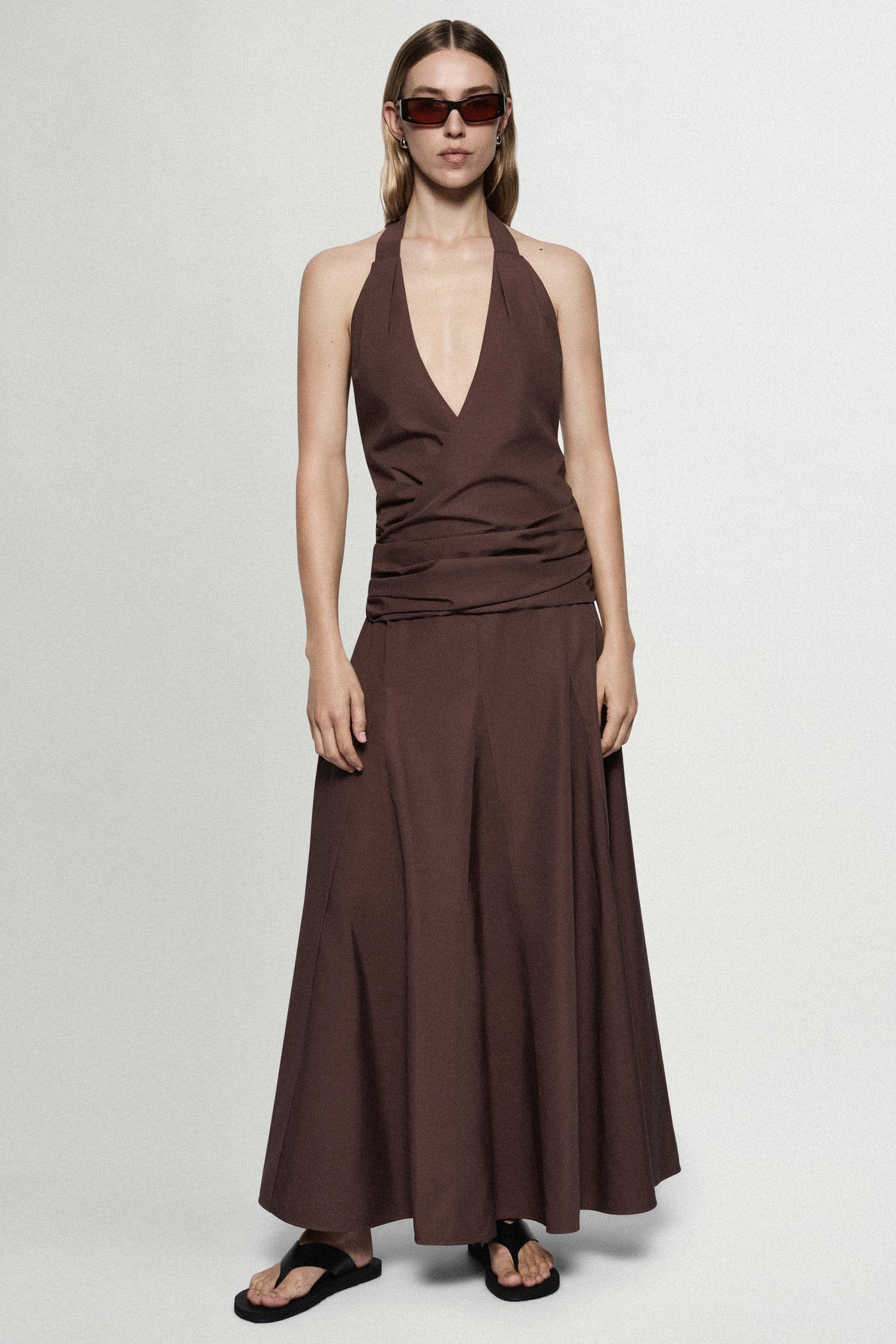 COTTON HALTER MAXI