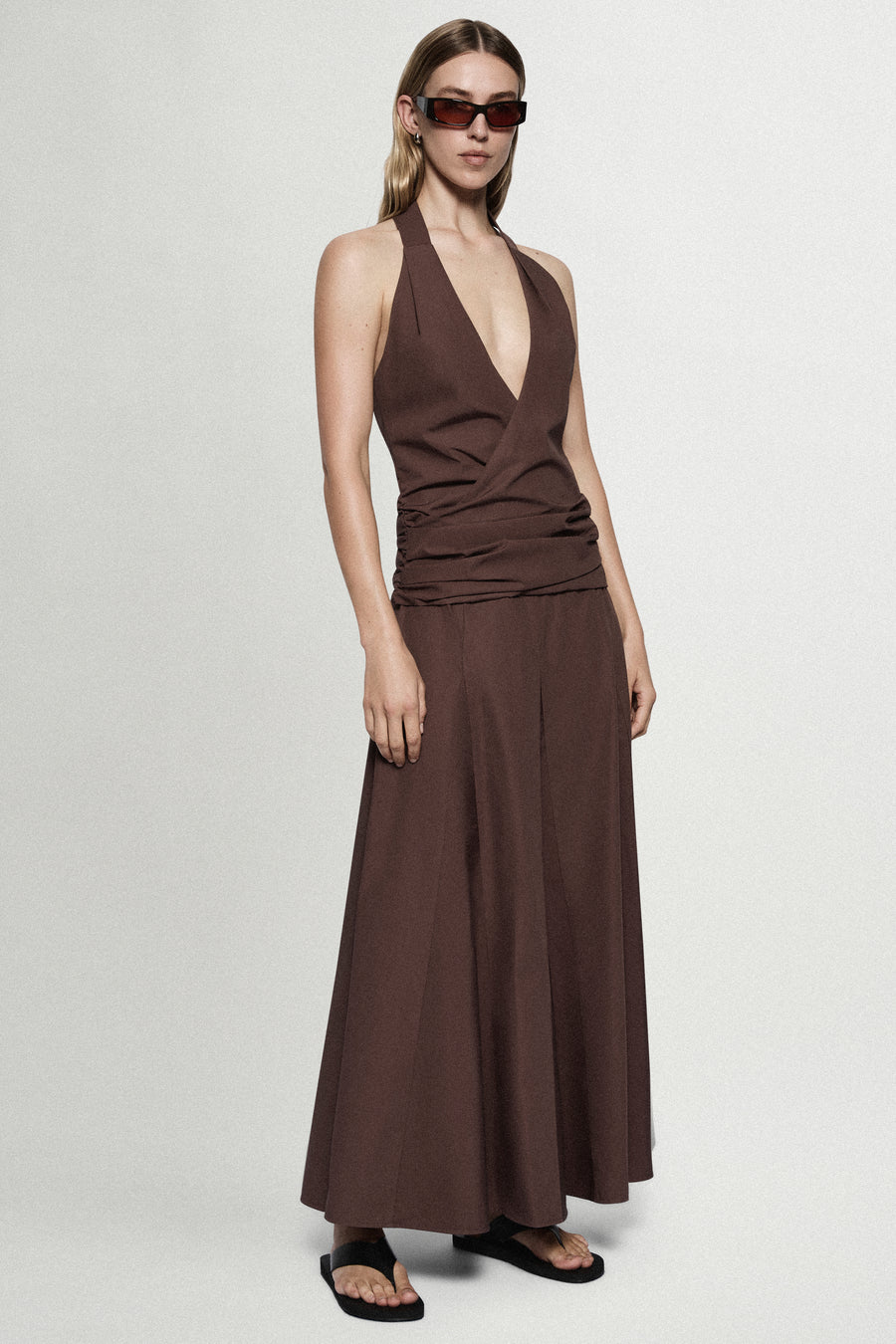COTTON HALTER MAXI