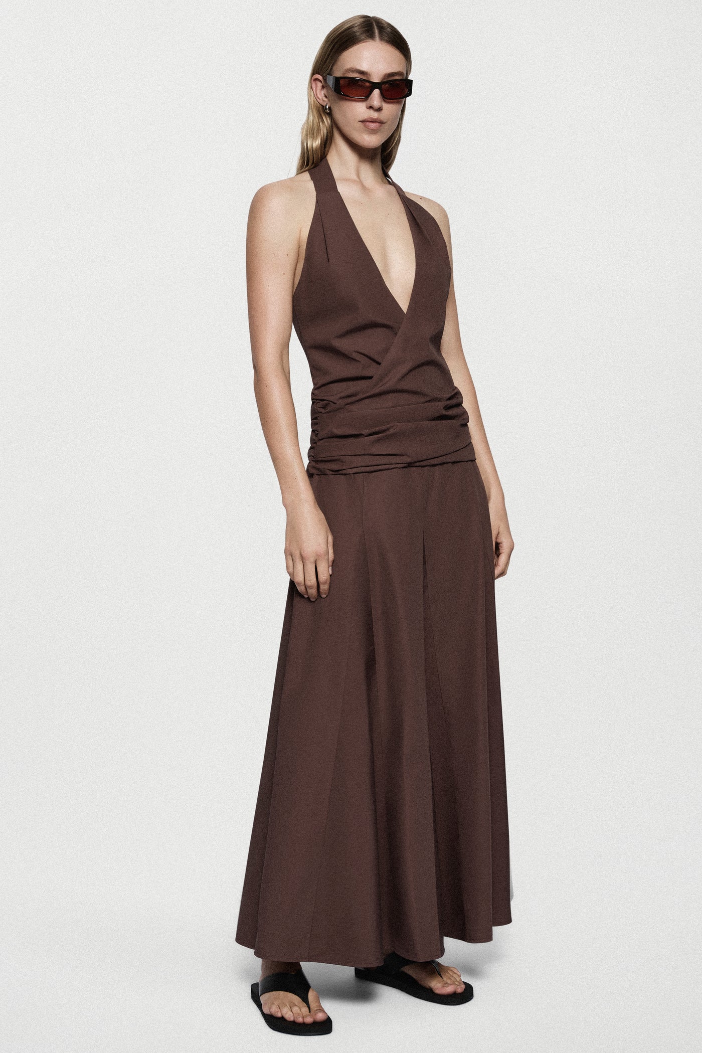 COTTON HALTER MAXI