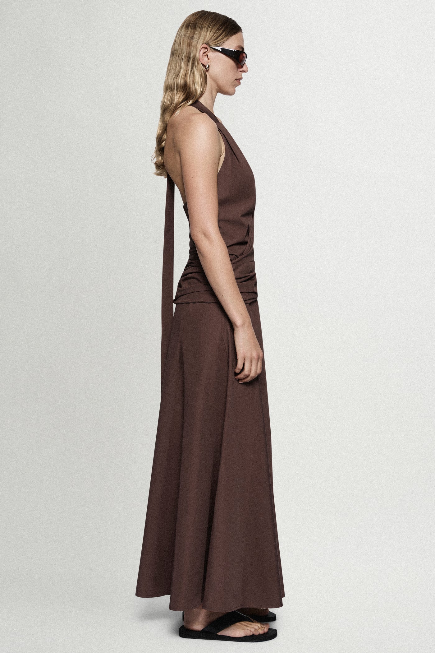COTTON HALTER MAXI