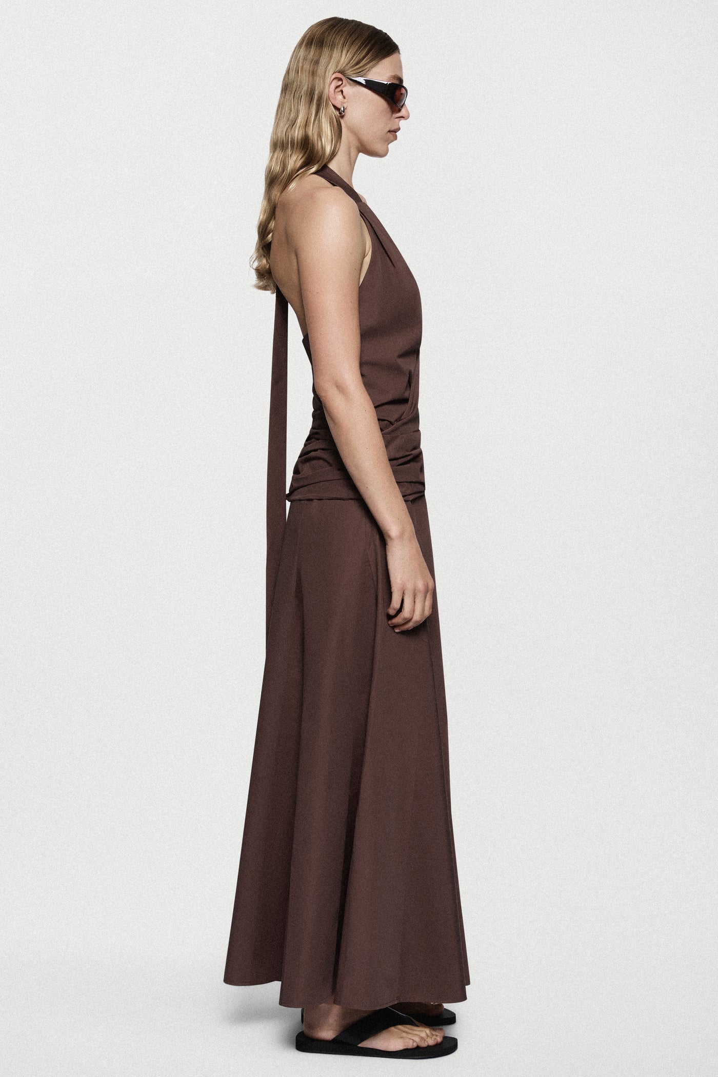 COTTON HALTER MAXI