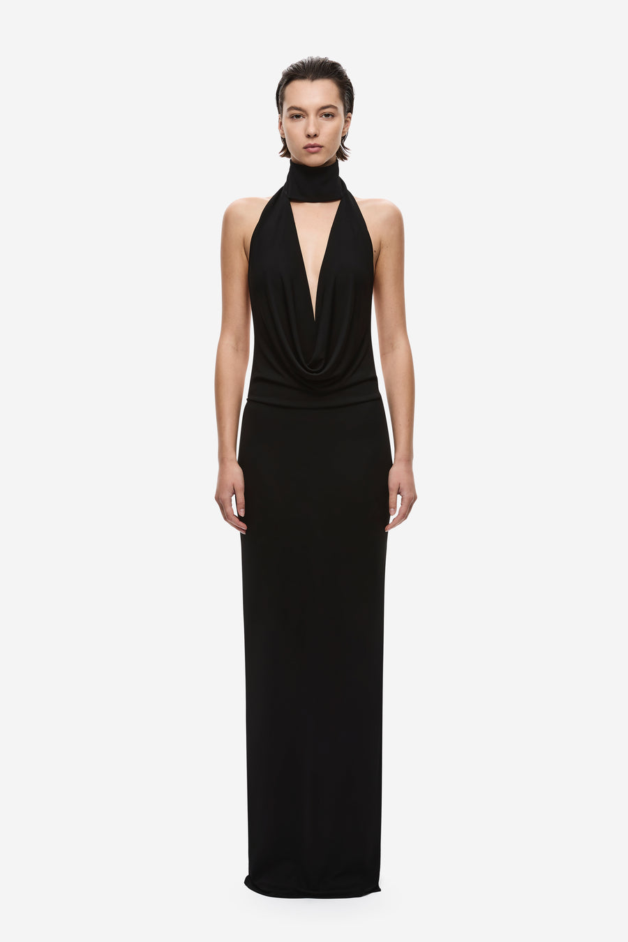 THE 'COWL' NECK JERSEY DRESS