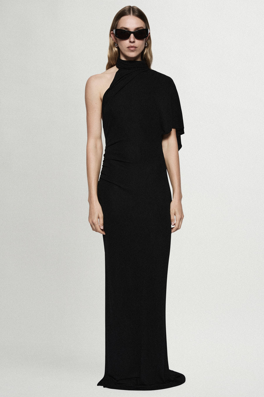 JERSEY CAPE DRESS