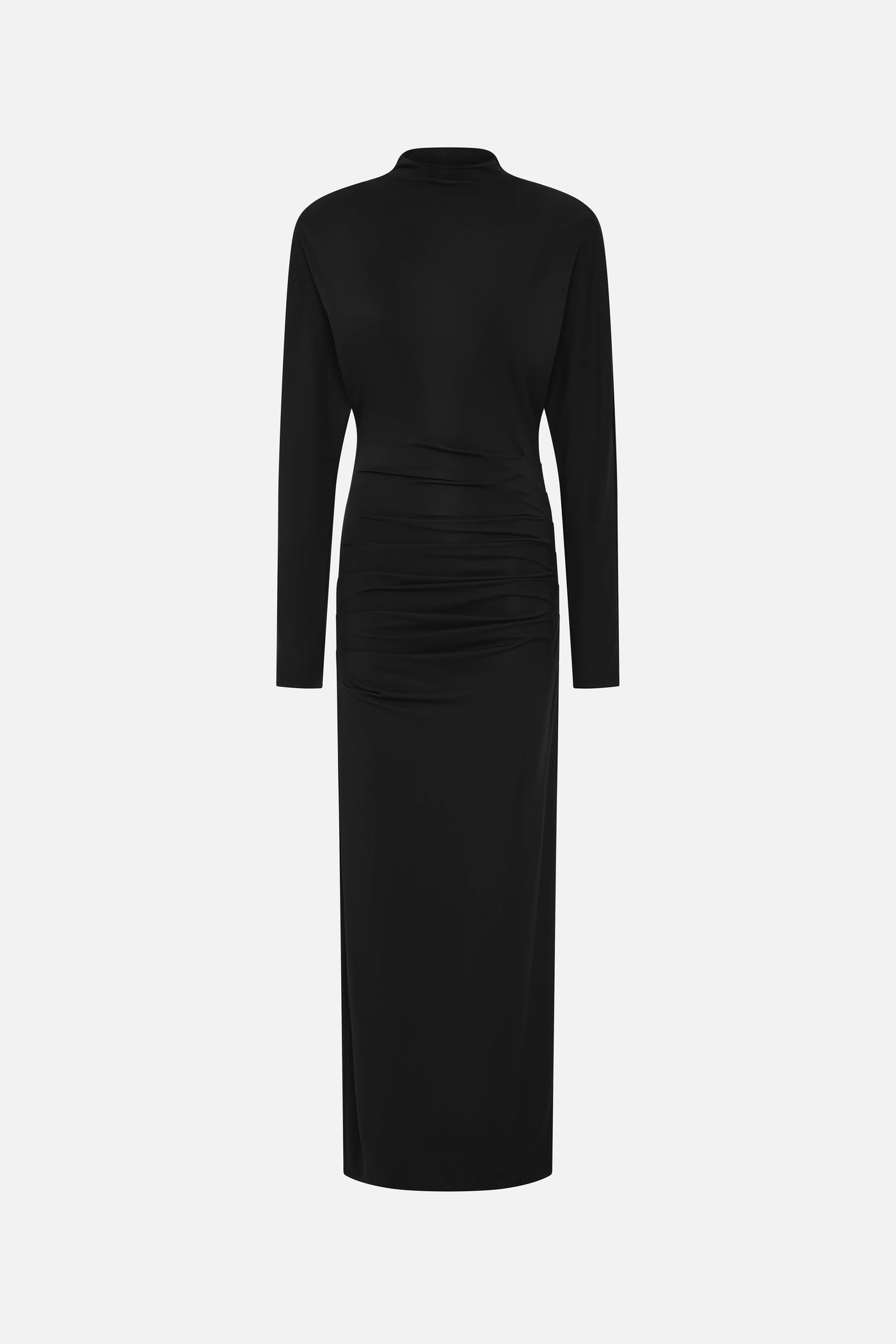 THE BATWING JERSEY DRAPED MIDI DRESS
