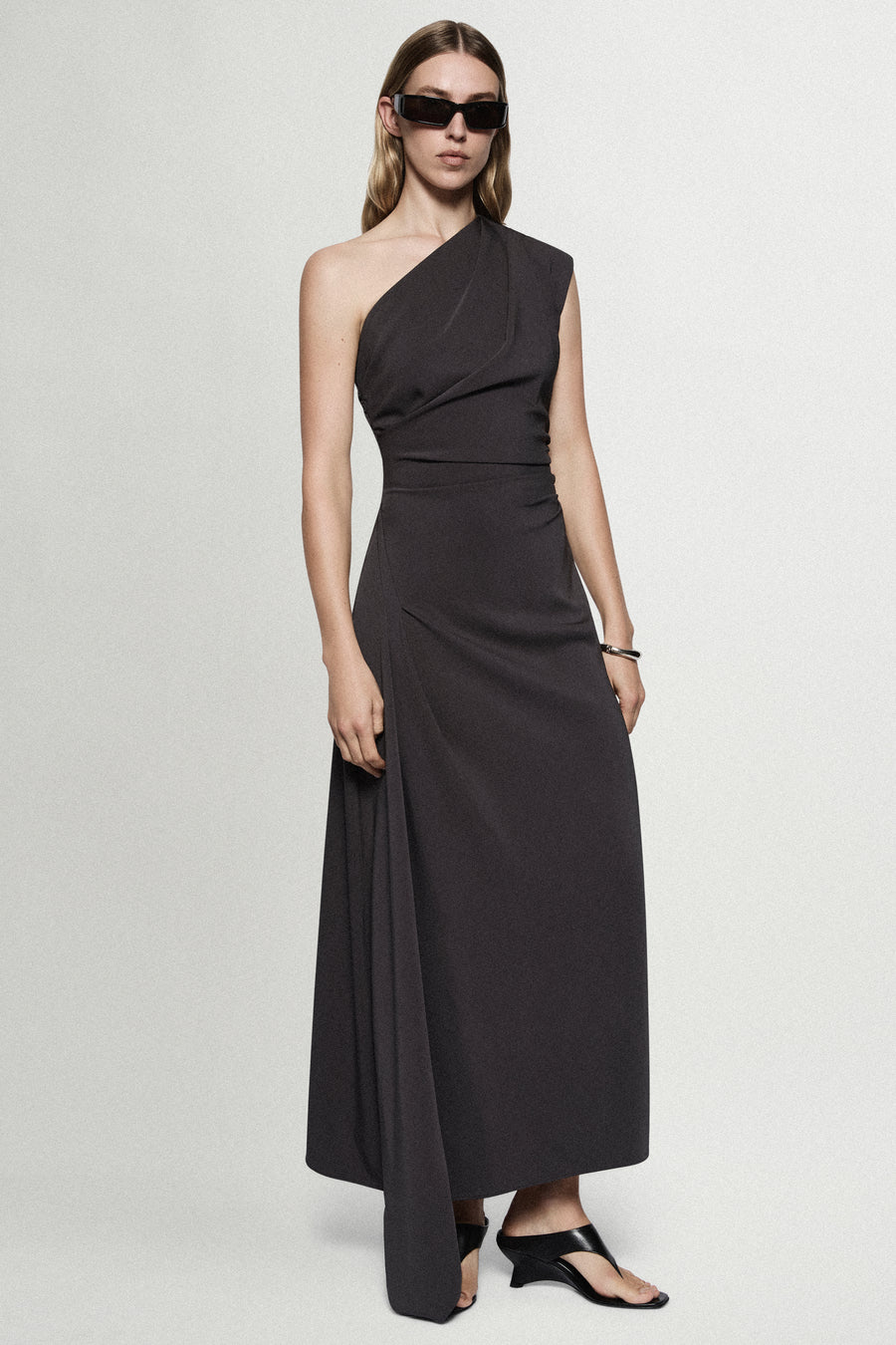 CREPE ASYM DRESS