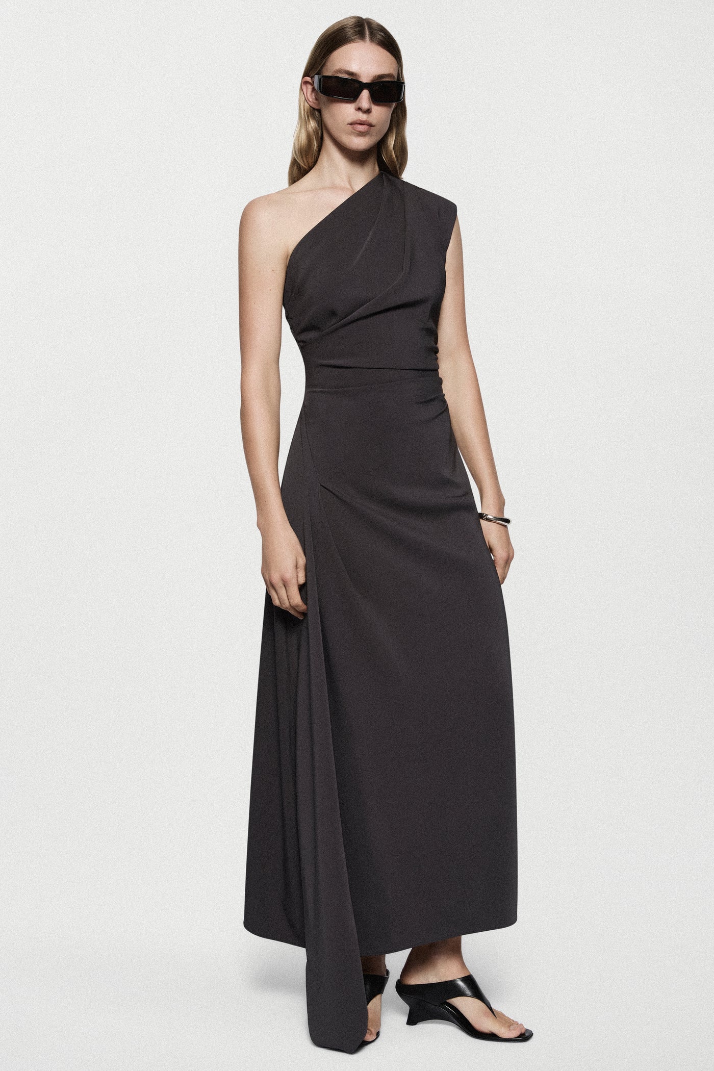 CREPE ASYM DRESS