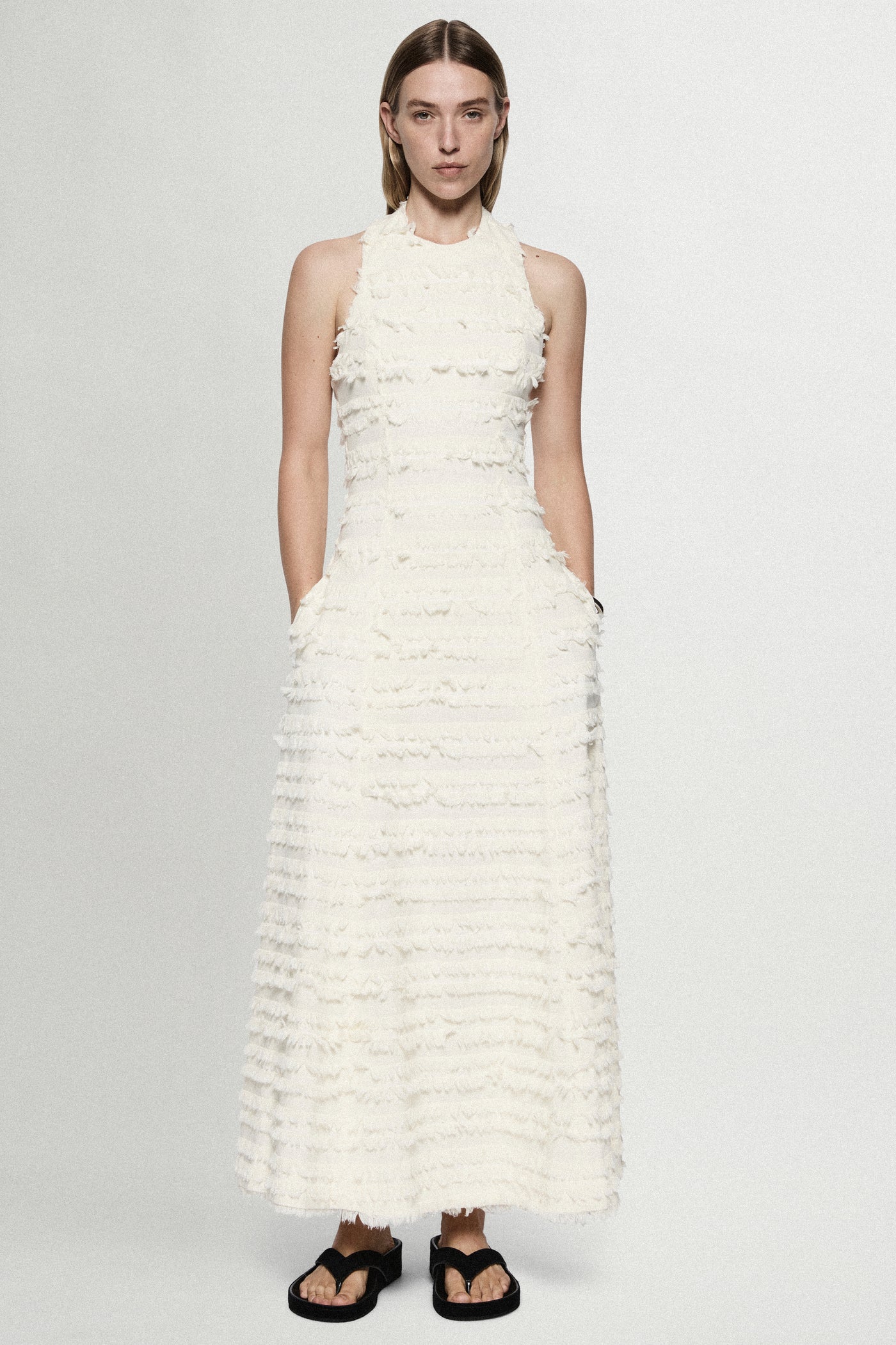 COTTON FRINGE DRESS
