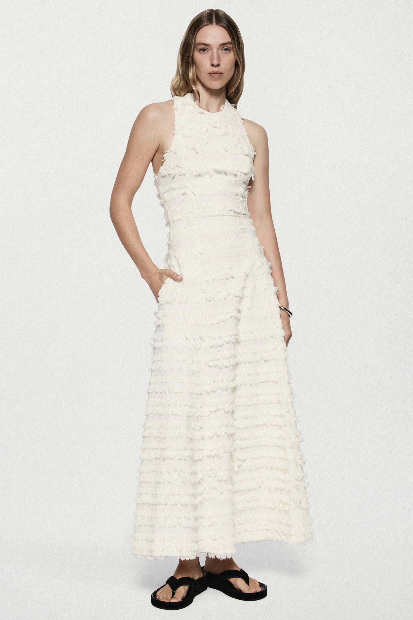 COTTON FRINGE DRESS