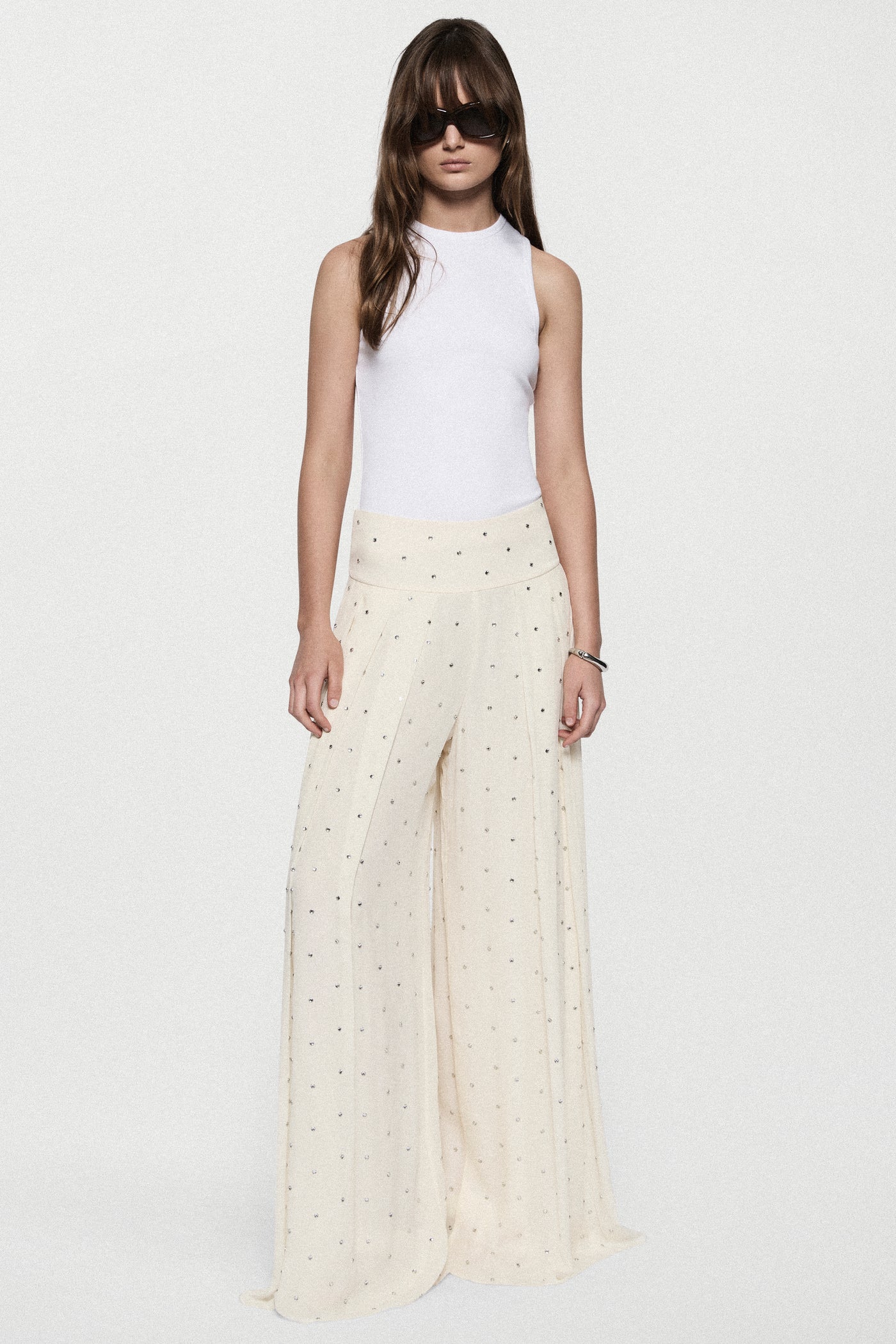 RHINESTONE PALAZZO PANT
