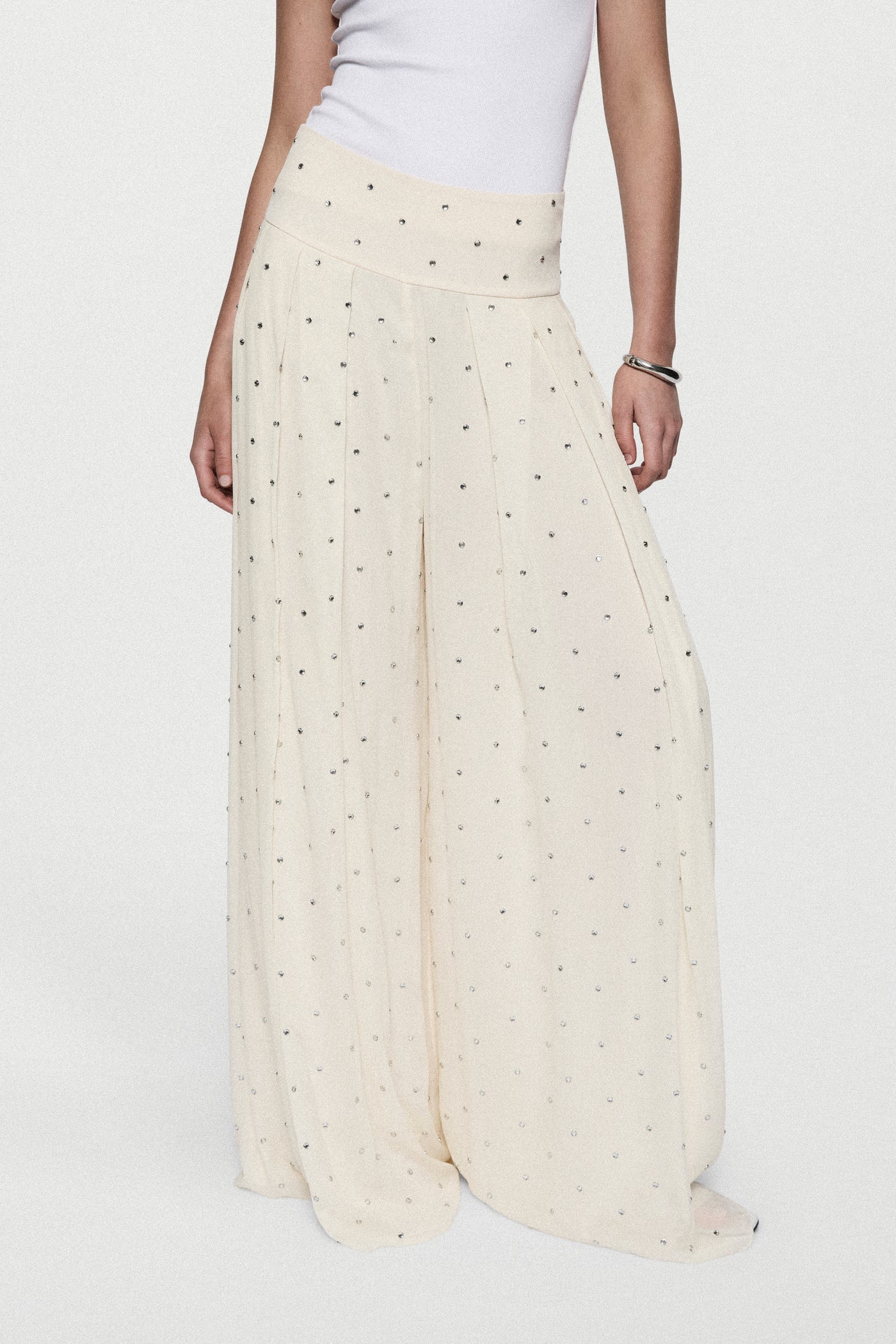 RHINESTONE PALAZZO PANT