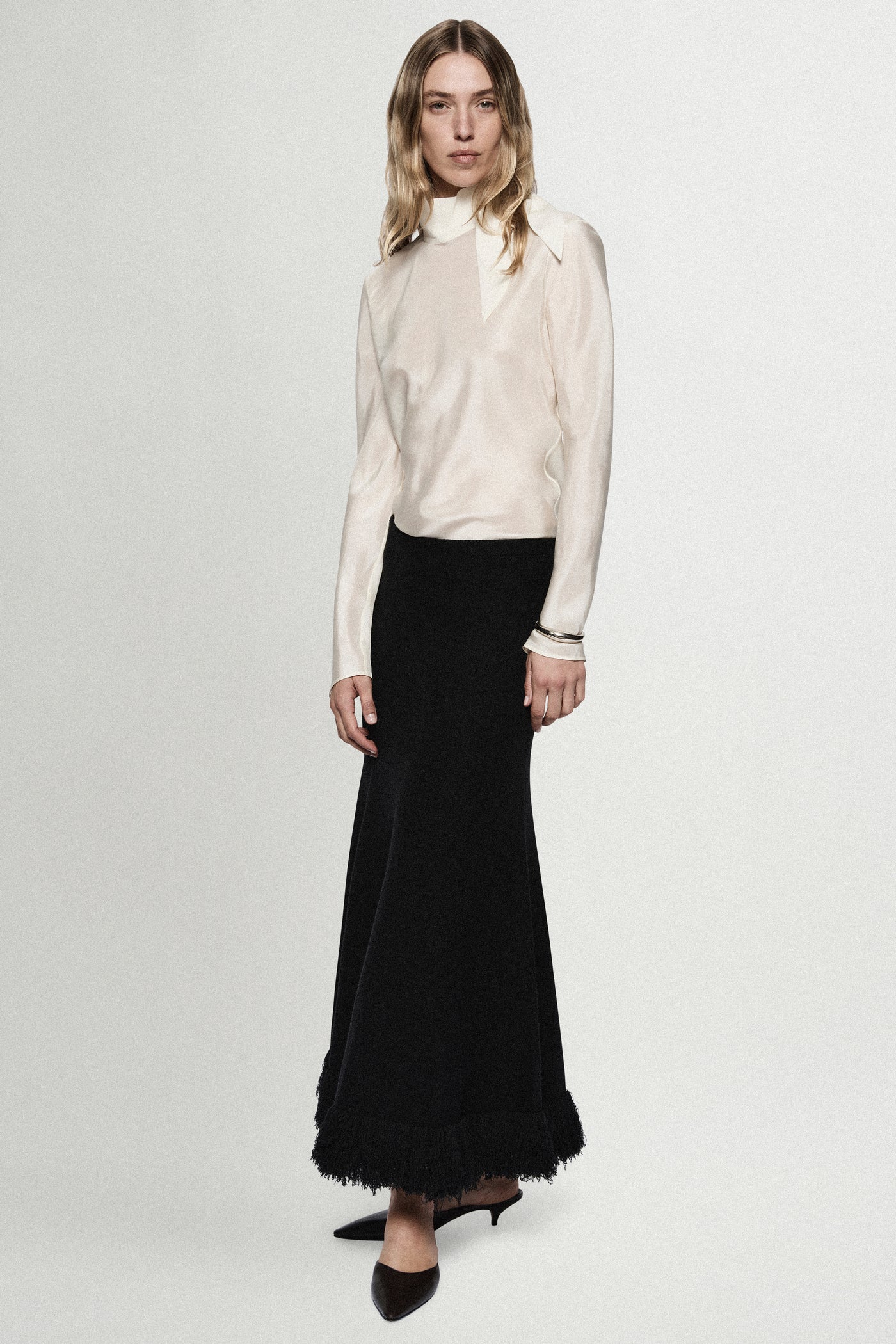 BOUCLE FRINGE SKIRT