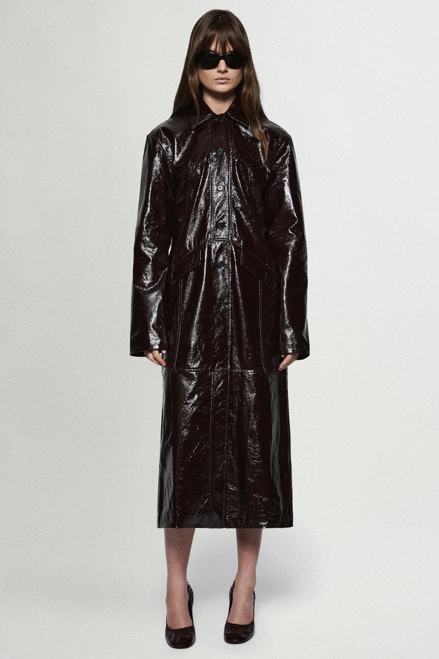 PATENT LEATHER COAT