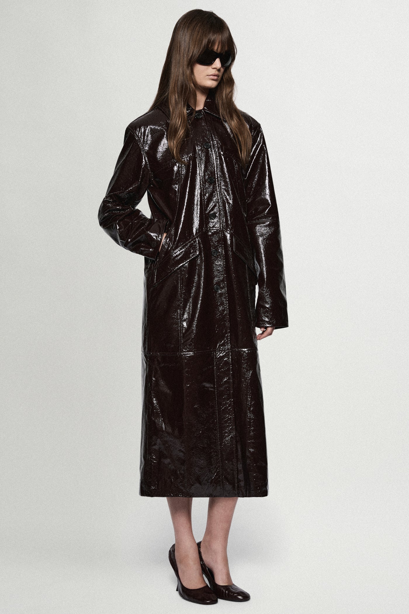 PATENT LEATHER COAT