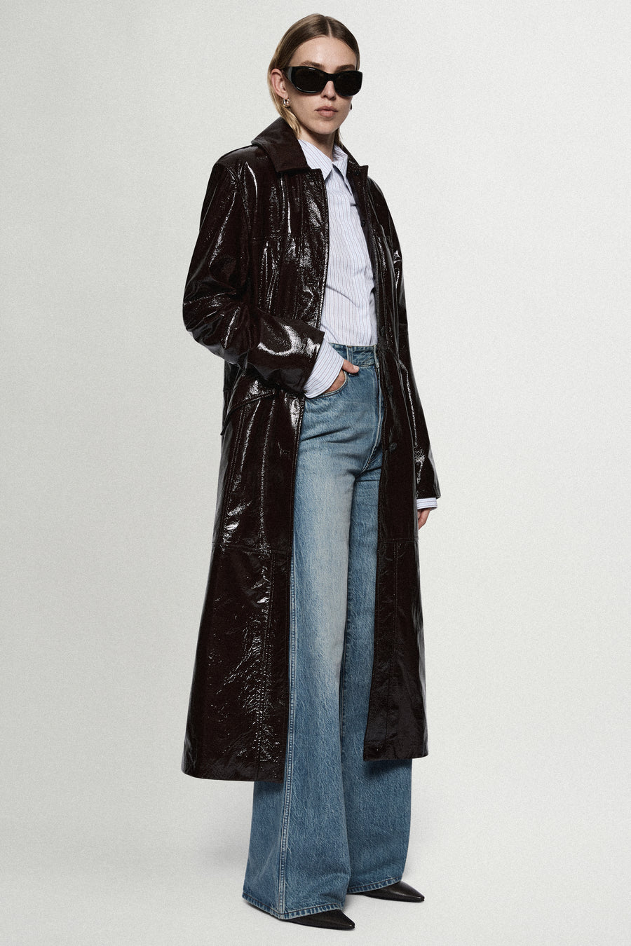 PATENT LEATHER COAT