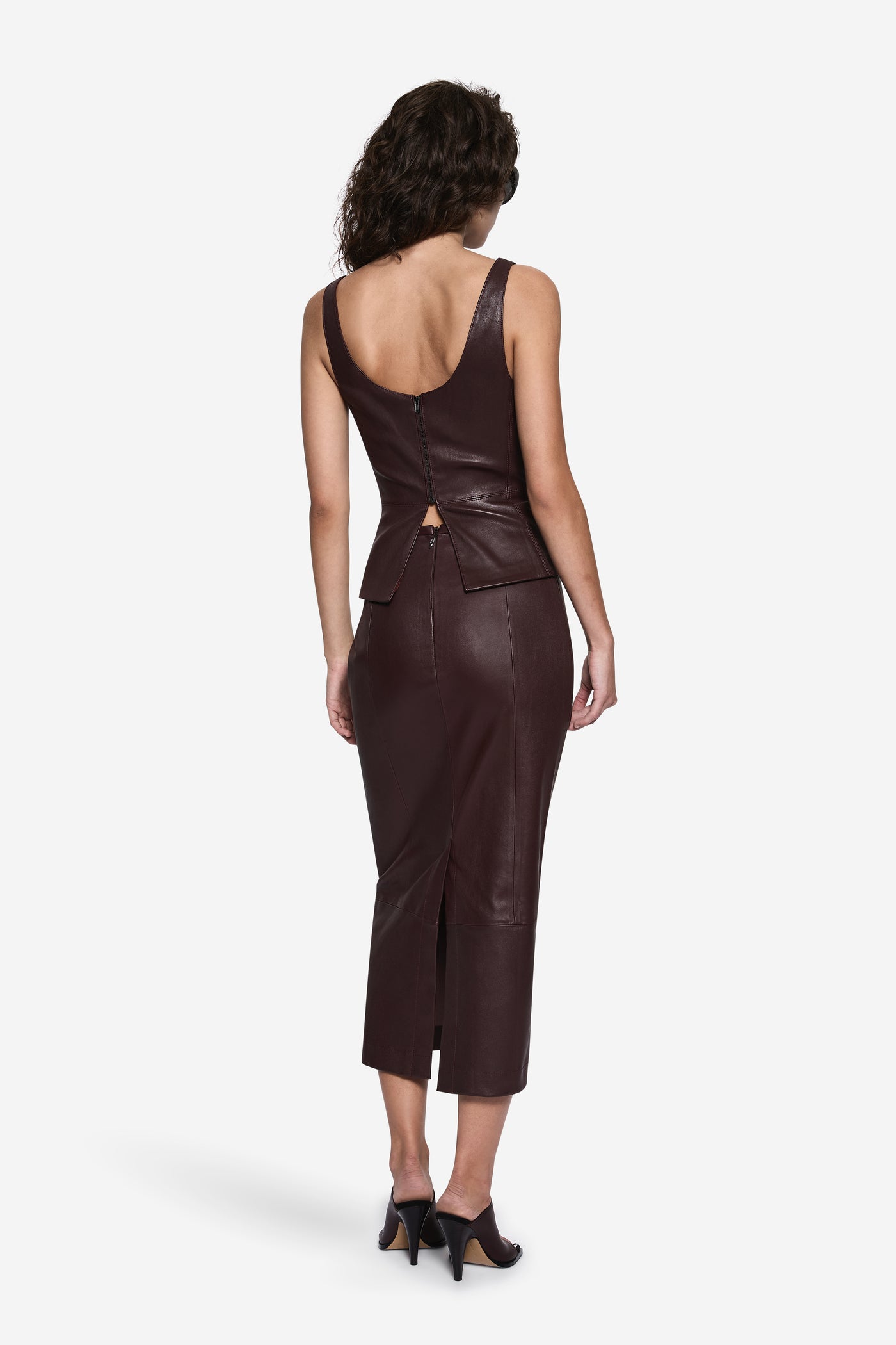 STRETCH LEATHER TOP
