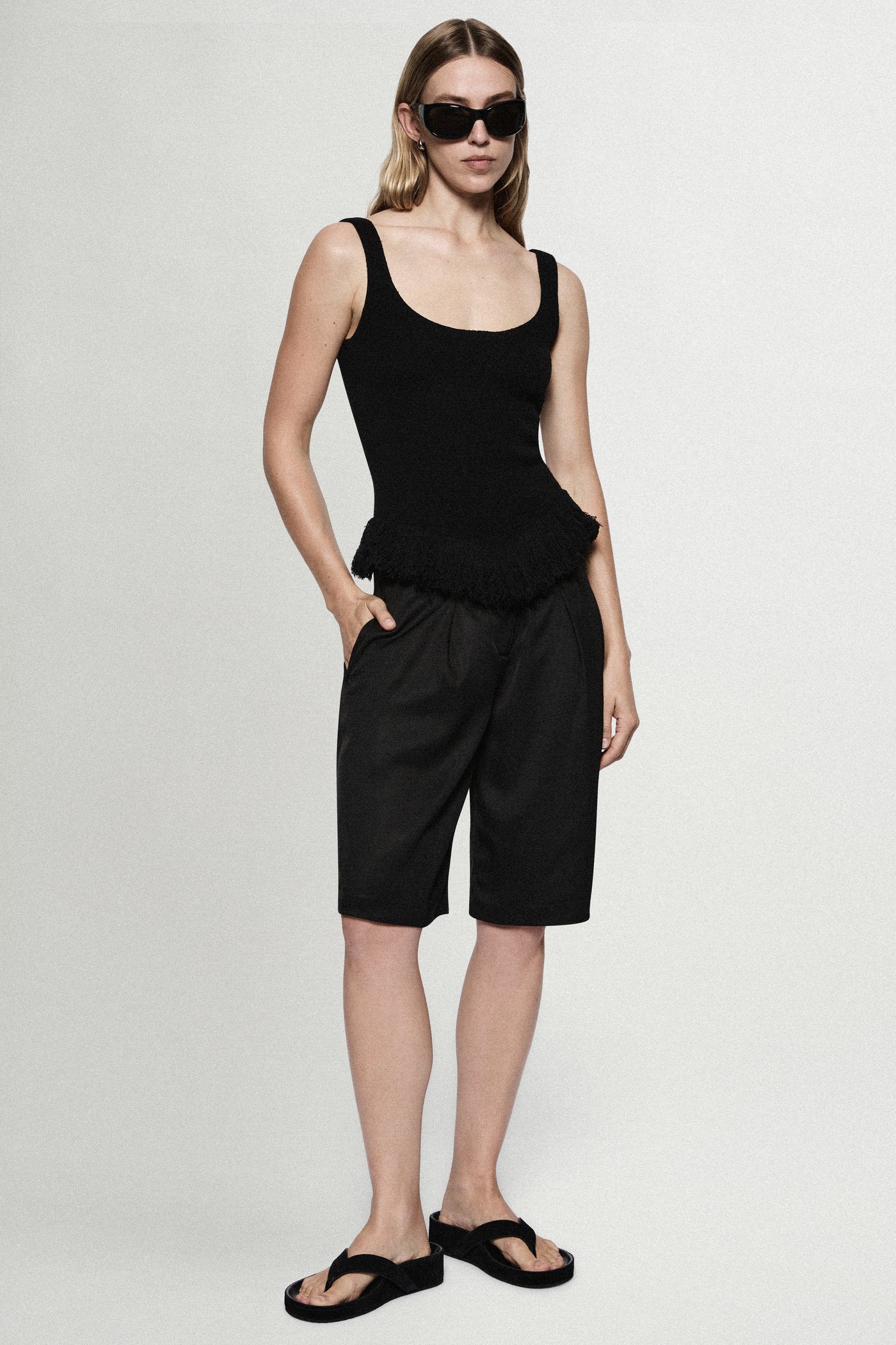 TWILL ACETATE SHORTS