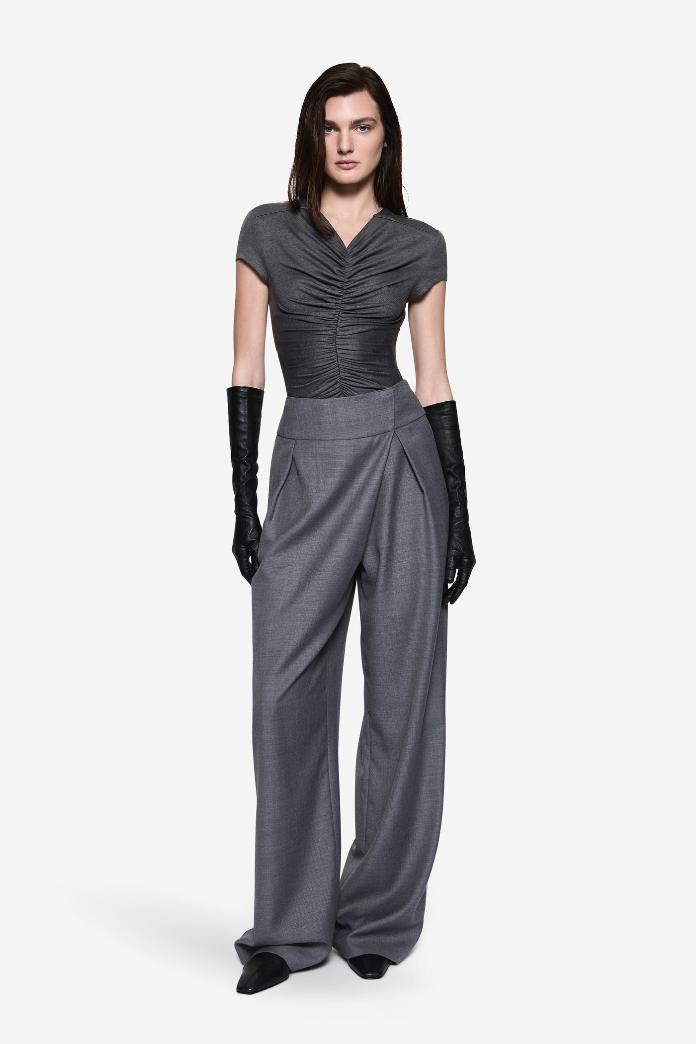 TENCEL ROUCHED TEE
