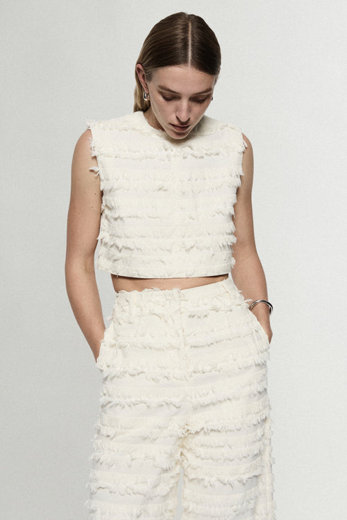 COTTON FRINGE TOP
