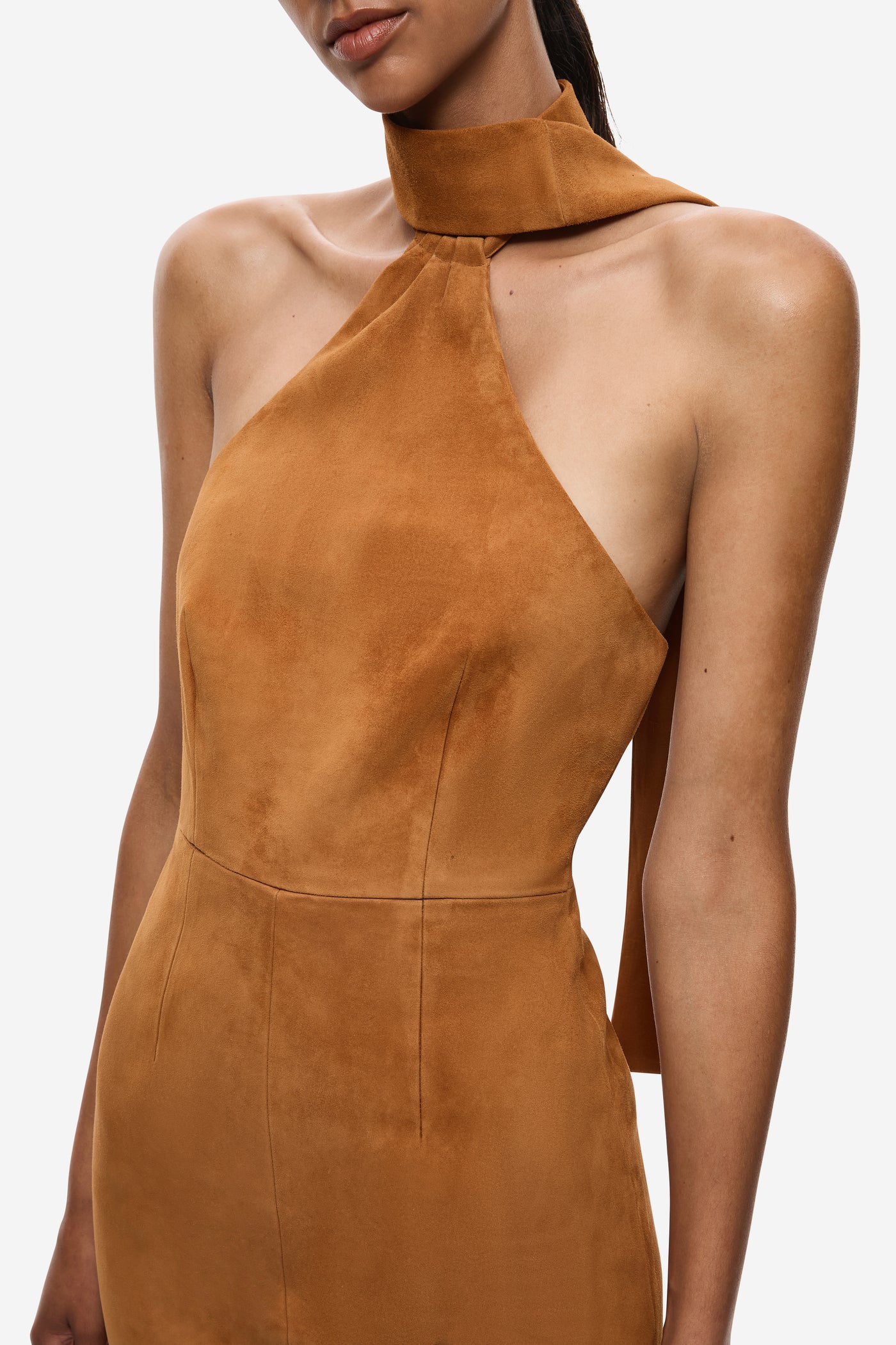 THE 'SASH' LEATHER MIDI DRESS