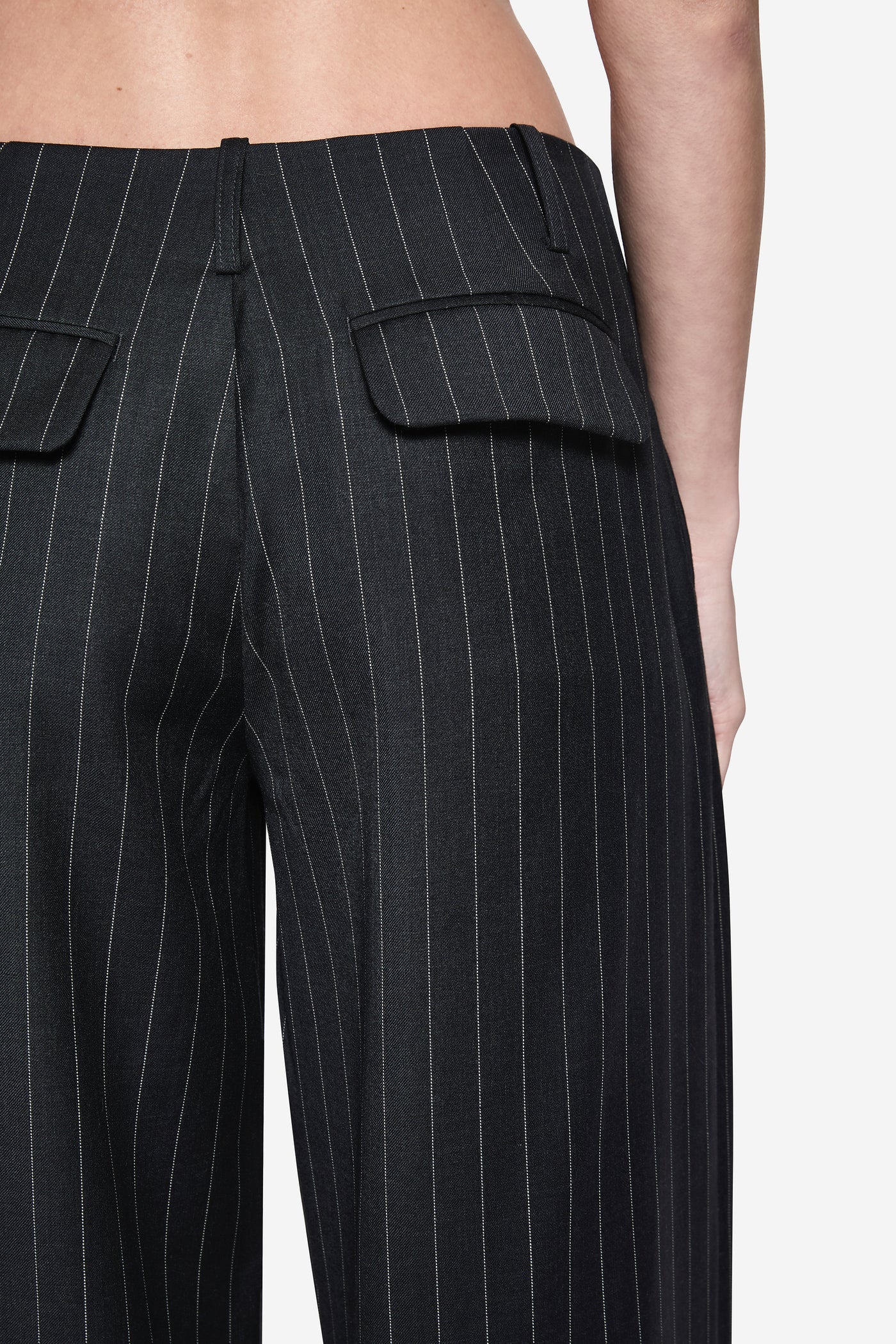 PINSTRIPE WOOL TAILORED PANT