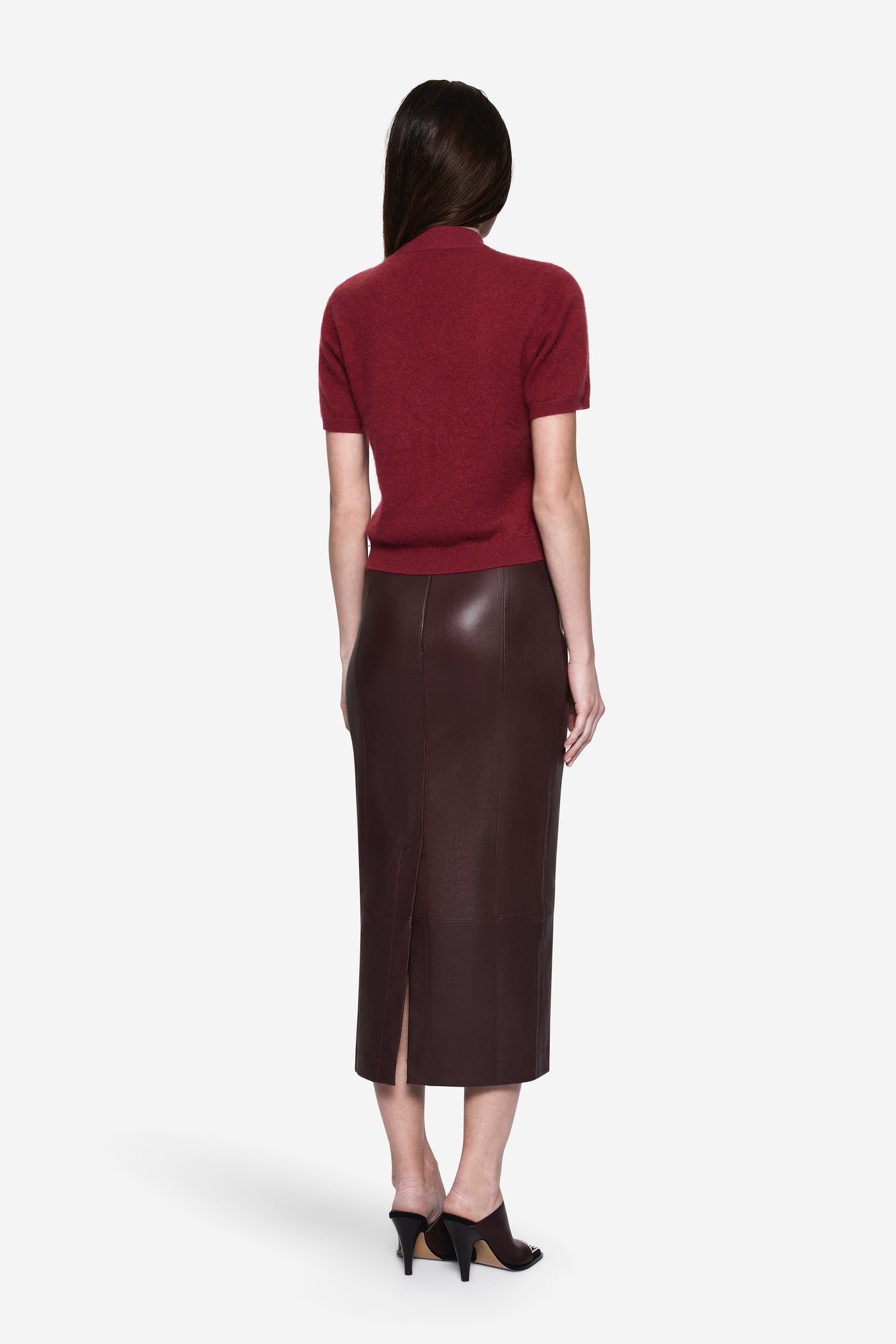 STRETCH LEATHER SKIRT