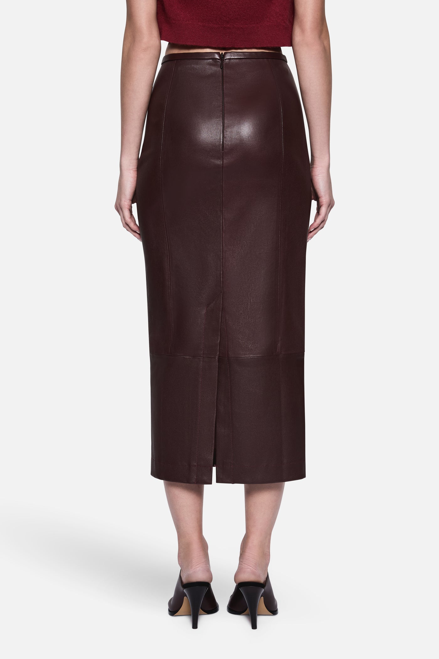 STRETCH LEATHER SKIRT