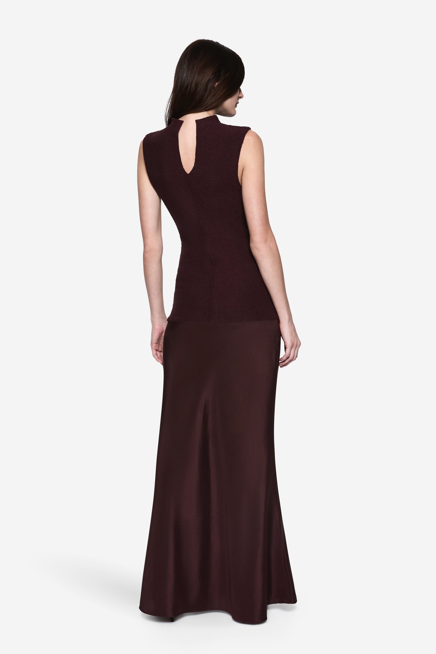 BOUCLE SILK CONTRAST DRESS