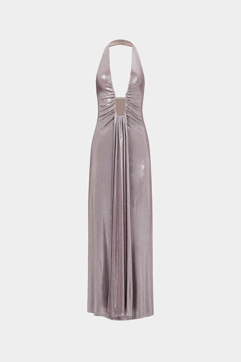 THE JENNIFER FOIL JERSEY DRESS