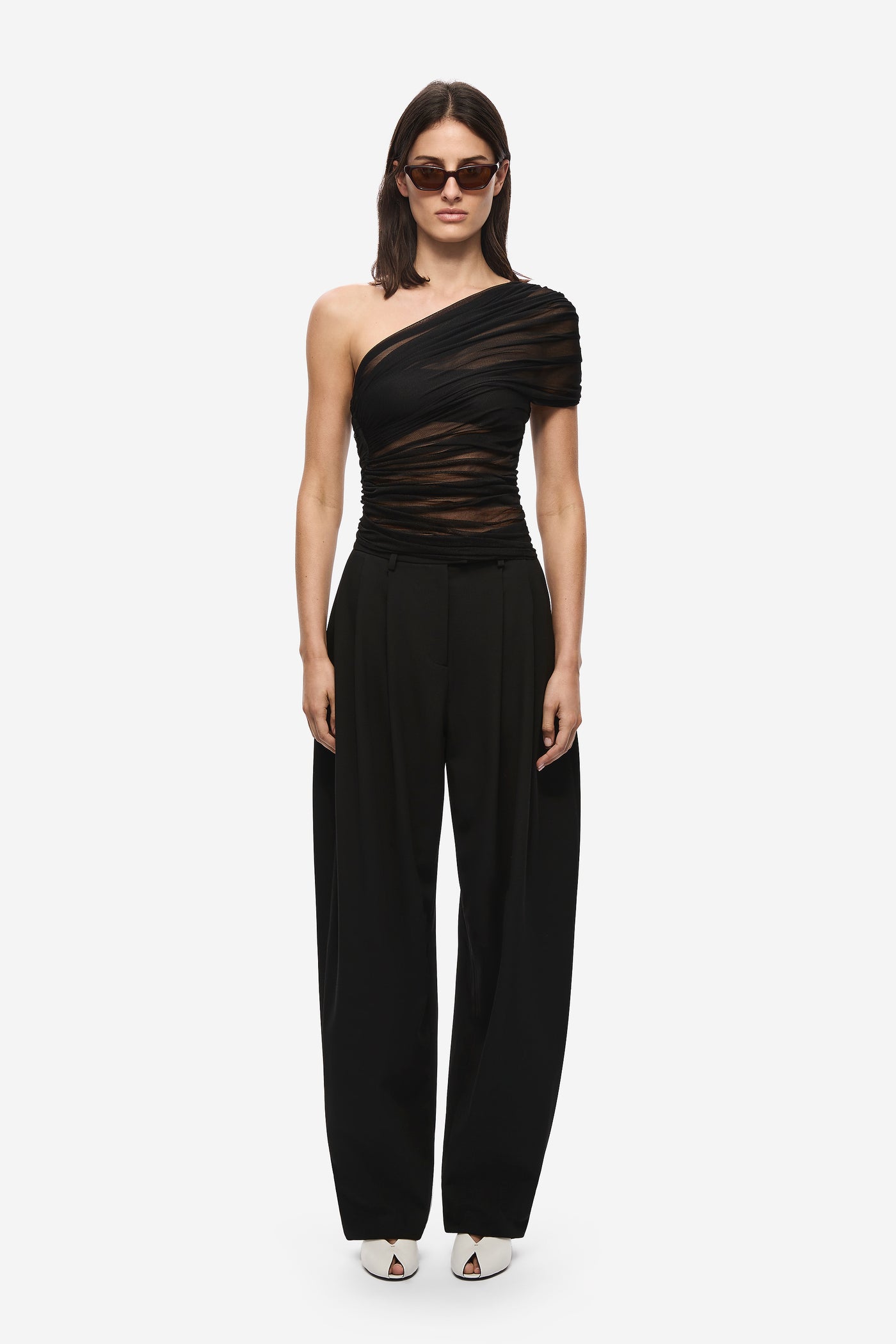 THE INTERWOVEN SILK TULLE TOP