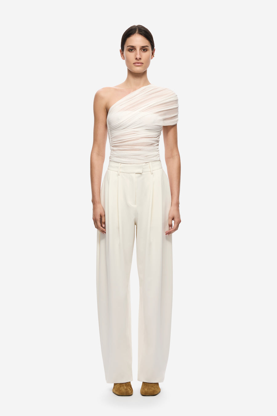 THE INTERWOVEN SILK TULLE TOP