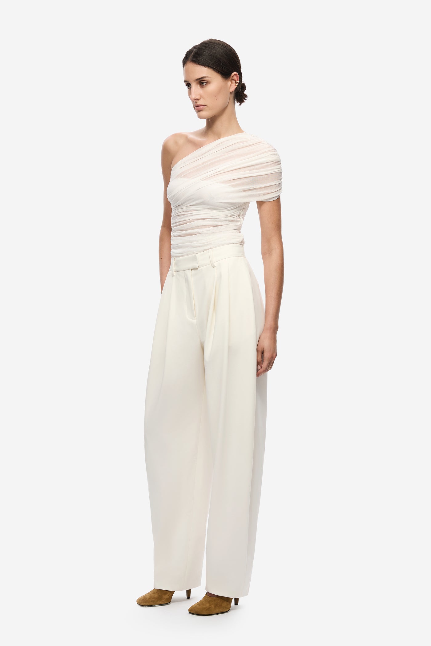 THE INTERWOVEN SILK TULLE TOP