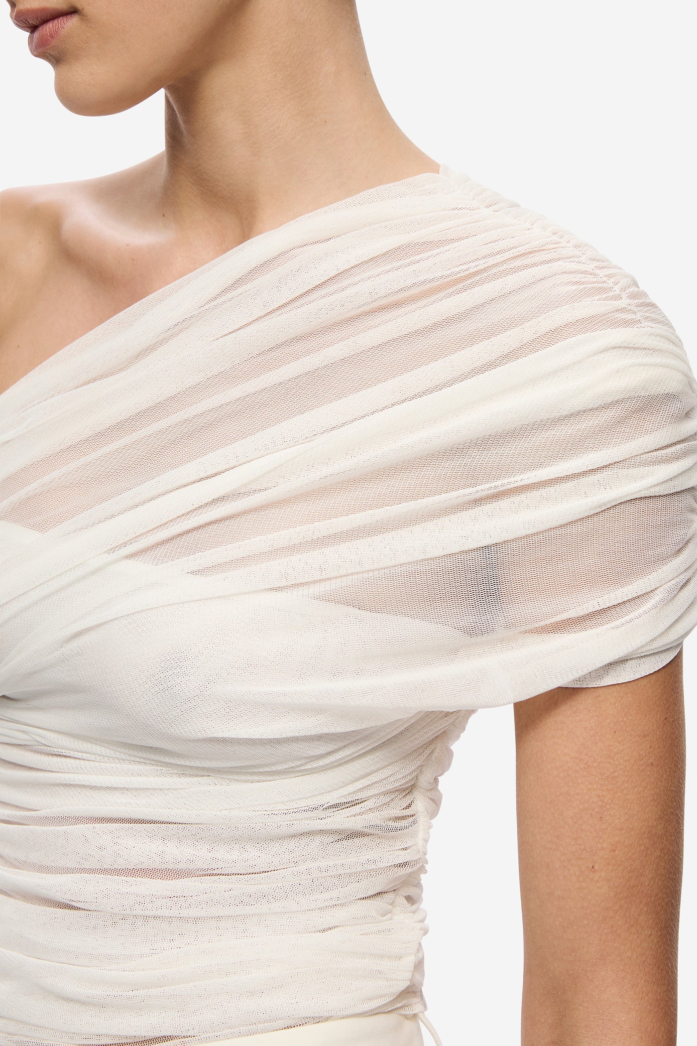 THE INTERWOVEN SILK TULLE TOP