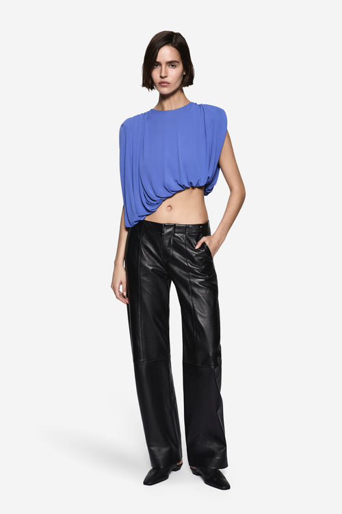 LIRIA JERSEY DRAPED TOP