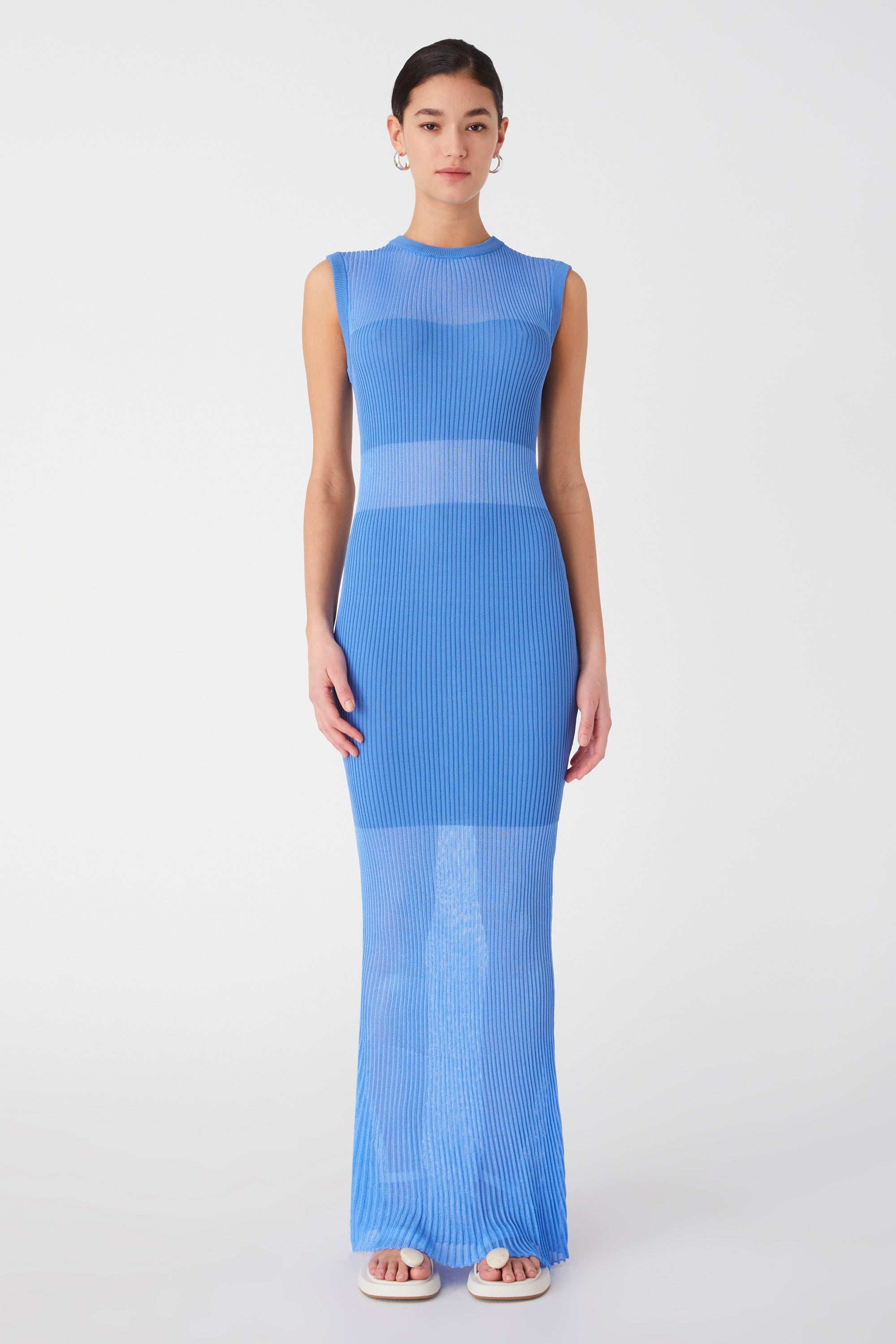 ELYNA MAXI DRESS-MARINA BLUE / S Misha