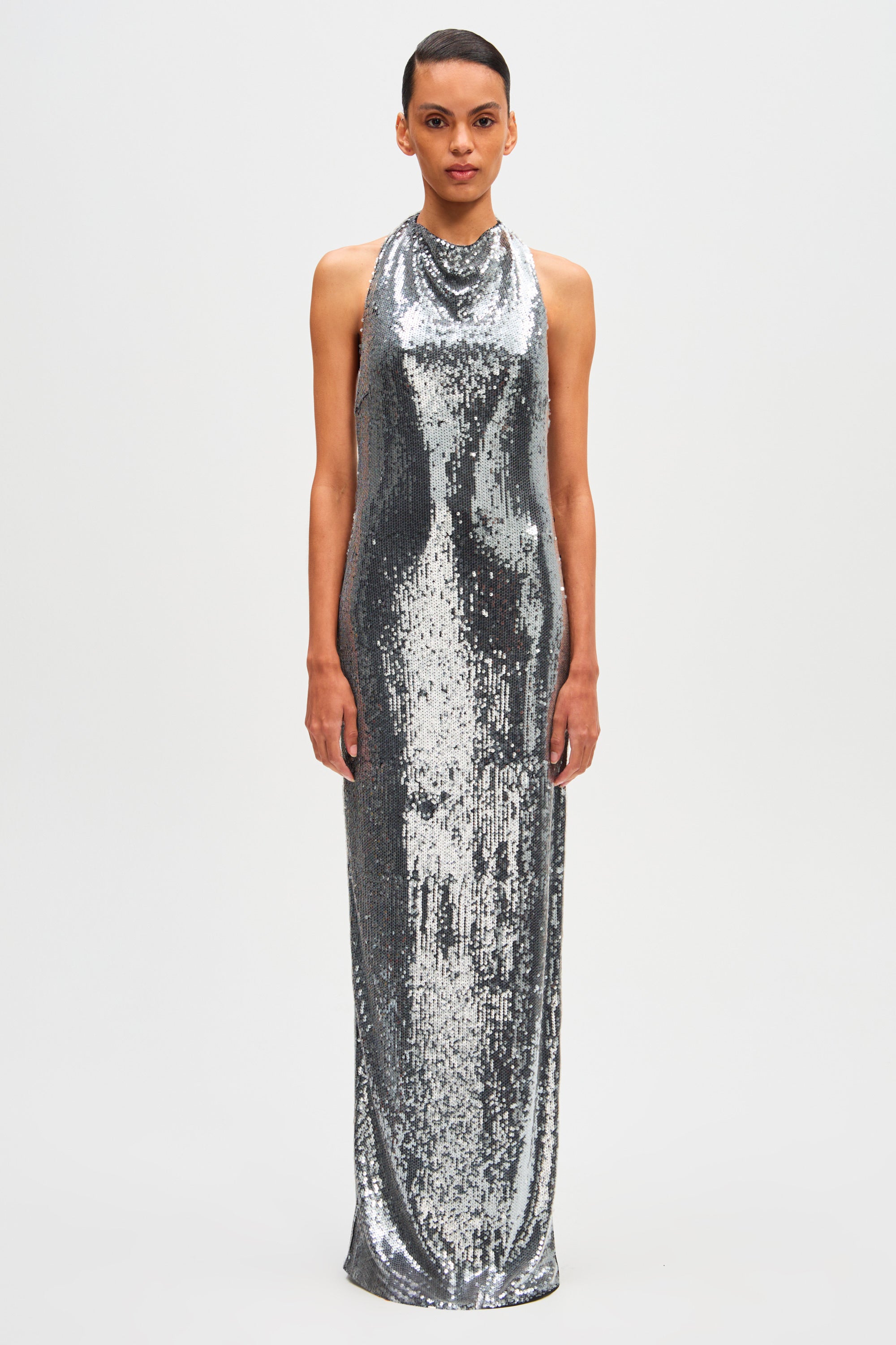 THE 'MATILDA' SEQUIN DRESS-GRAPHITE / XXS Misha