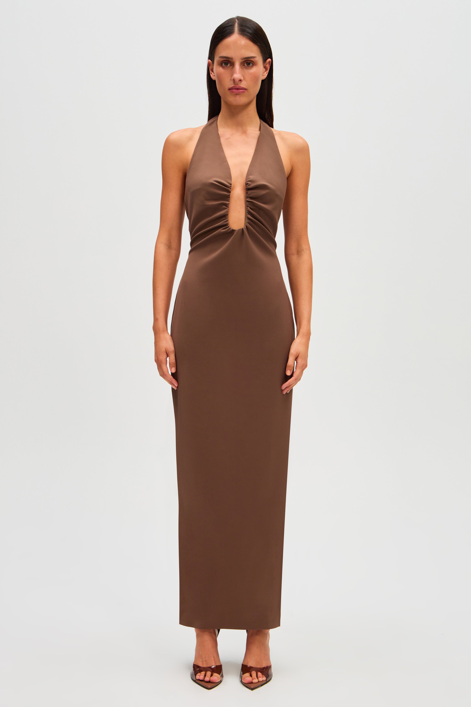 THE 'ALUSIA' DRESS-MINK / XXS Misha