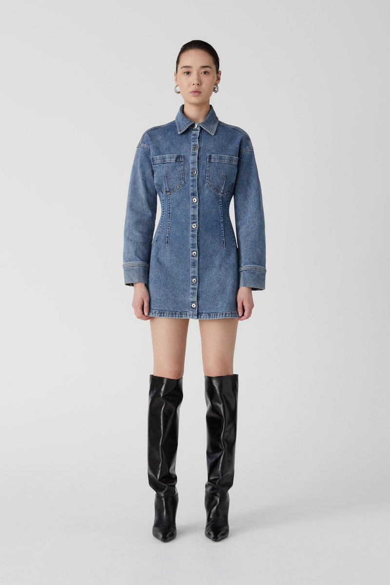 JAVIER DENIM MINI DRESS