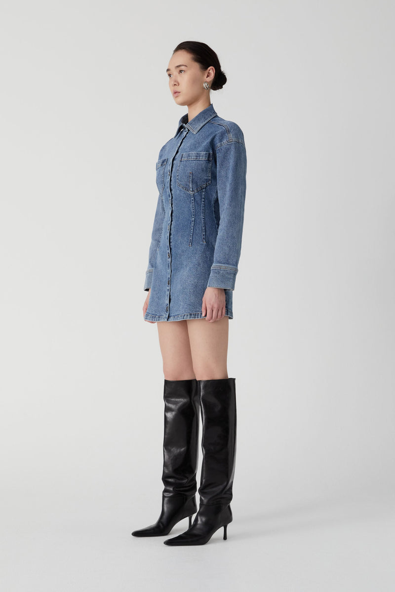 JAVIER DENIM MINI DRESS