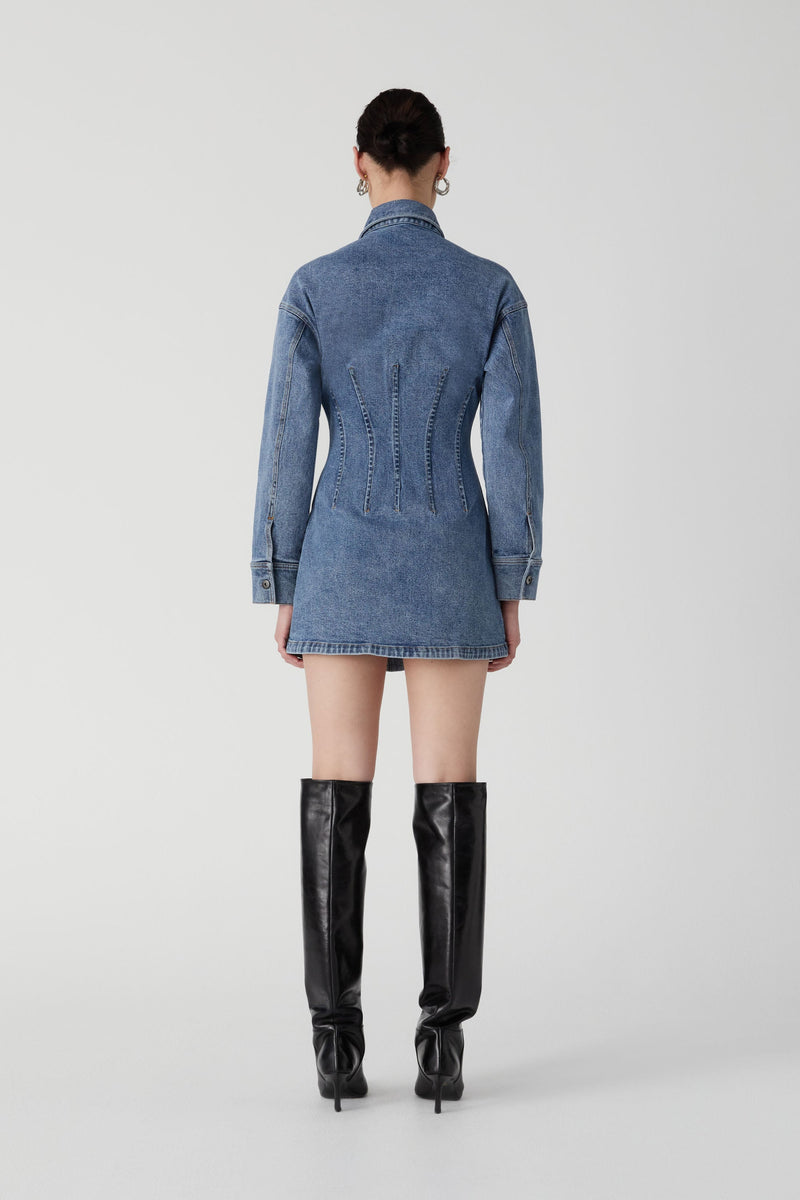 JAVIER DENIM MINI DRESS
